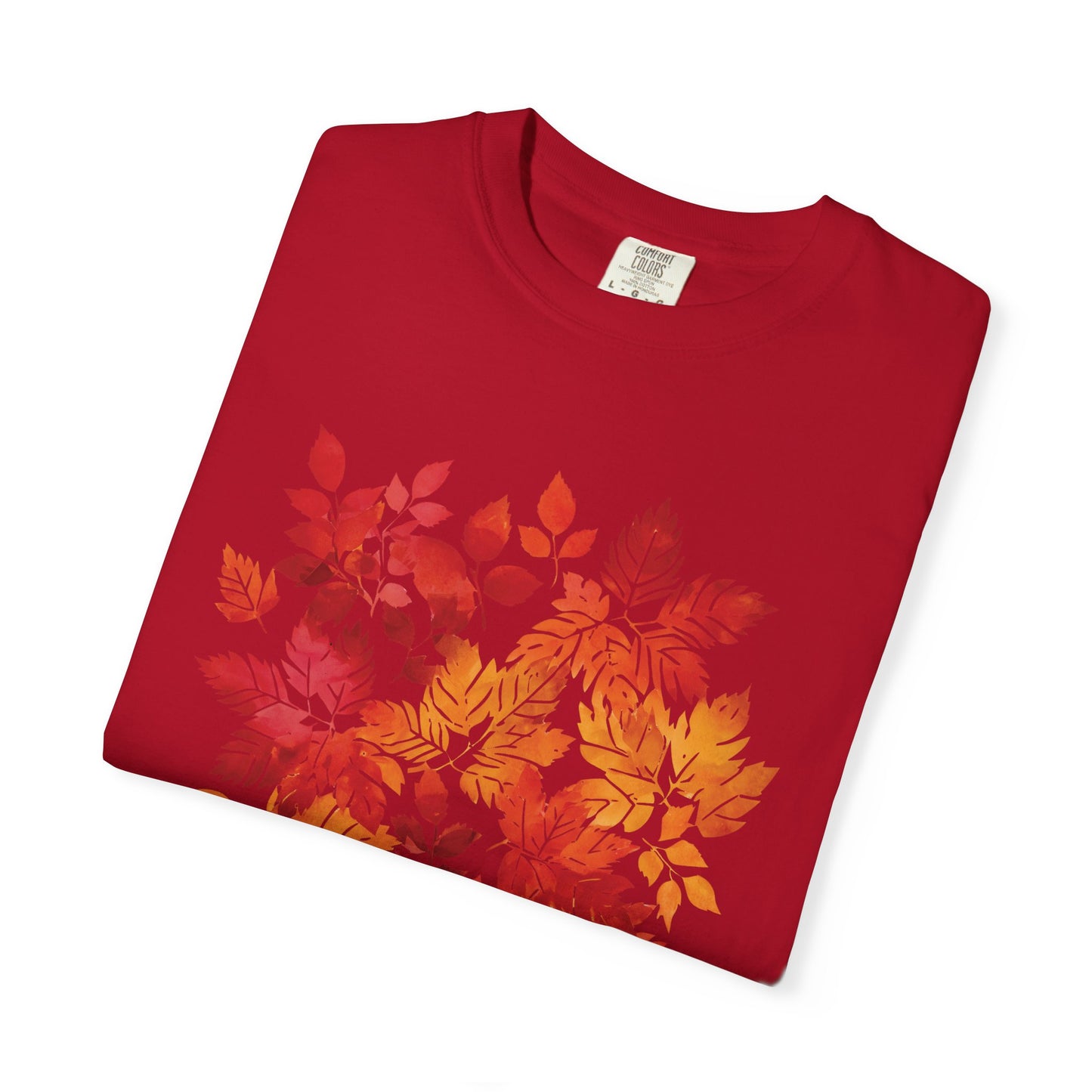 Comfort Colors Autumn Leaves Garment-Dyed T-shirt, Cozy Fall Golden Leaves Tee, Pumpkin Patch Vibes, Thanksgiving Gathering Vibrant Autumn