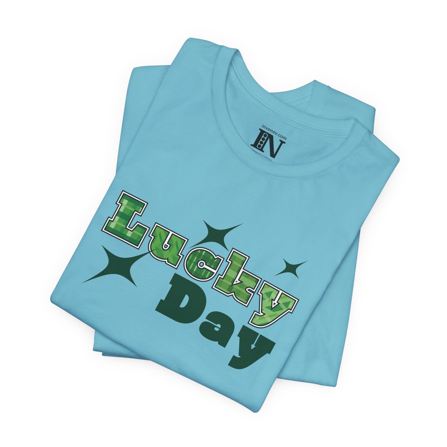 Lucky Day T-Shirt, St Patrick's Day Tee, Lucky Star Shirt, Fortune Shirt, Positive Vibes Top, Sparkling Star Accent Clothing
