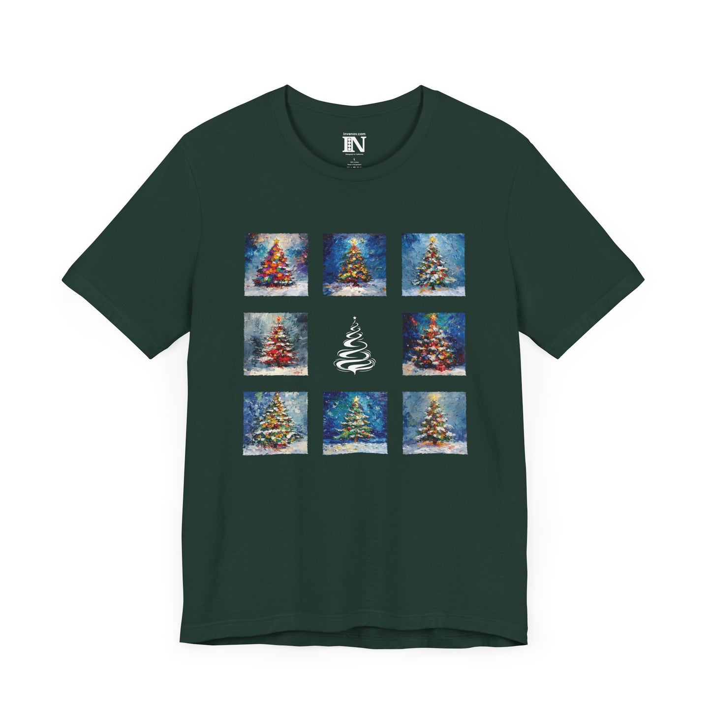 Christmas Shirt, Christmas Tree Shirt, Xmas Tree Tshirt, Christmas Tree Painting Style, Gift Exhcange, Holiday Shirt, Christmas Season Shirt