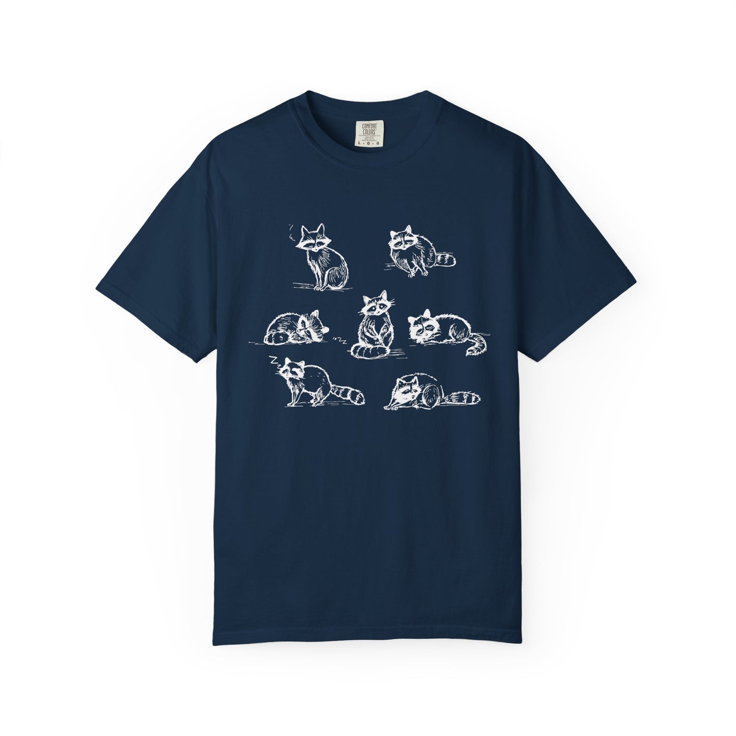 Comfort Colors Raccoon Graphic Tee, Hand Drawn Style Raccoon Shirt, Funny Raccoon Tee, Cute Animal Shirt, Simple Raccoon Sketch Shirt