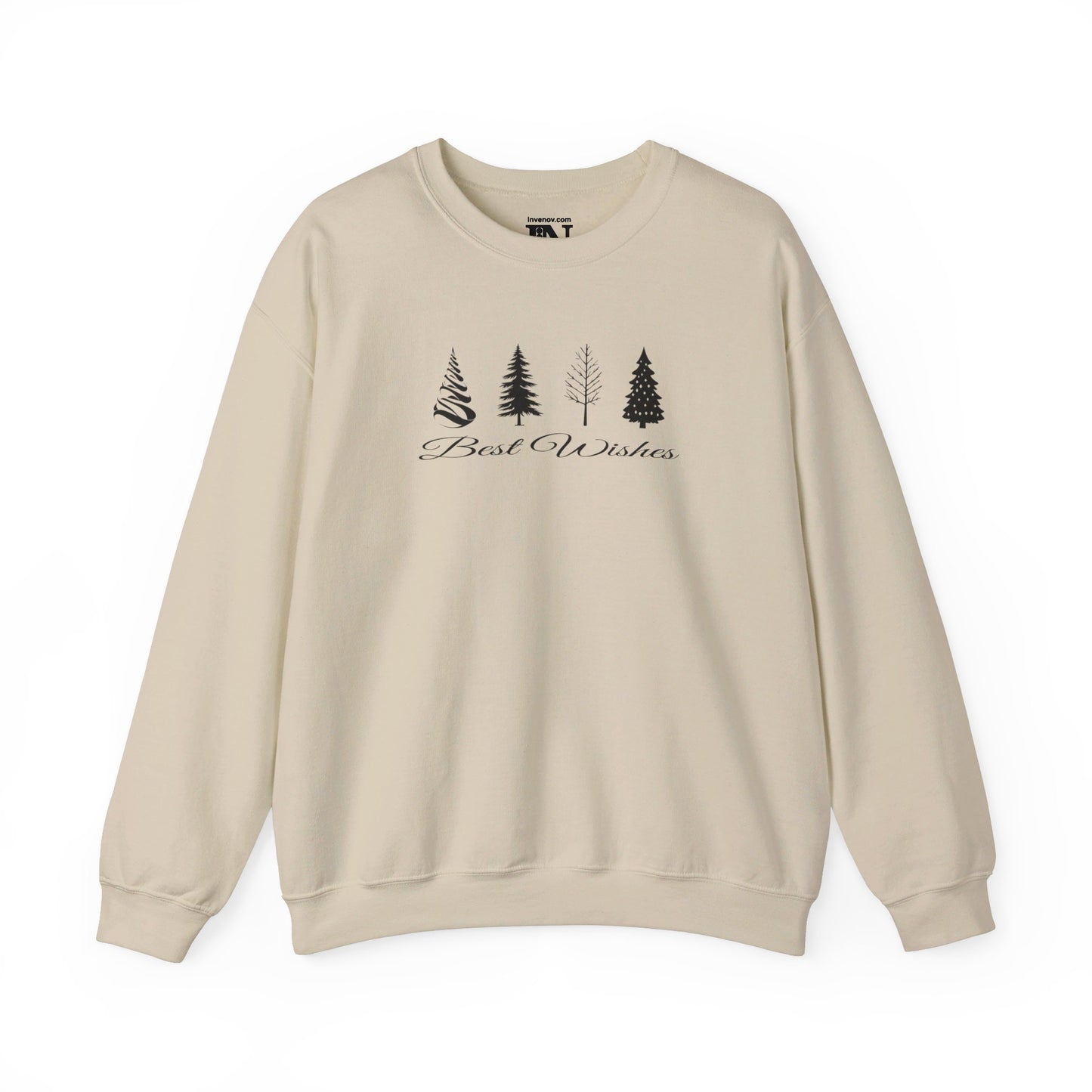 Christmas Tree sweatshirt, Pine Tree Sweater, Best Wishes Sweatshirt, Xmas Sweater, Christmas Gift Idea, Winter Sweater, Gift for her