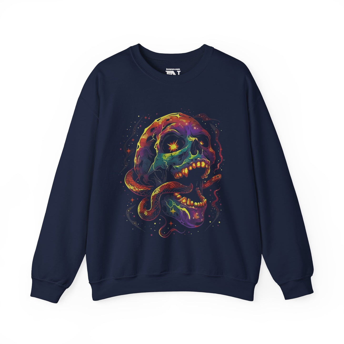 Skull Snake Sweatshirt, Halloween Snake Sweatshirt, Halloween Skull Sweater, Scary Skull Sweater, Spooky Skull Sweater, Halloween Skeleton
