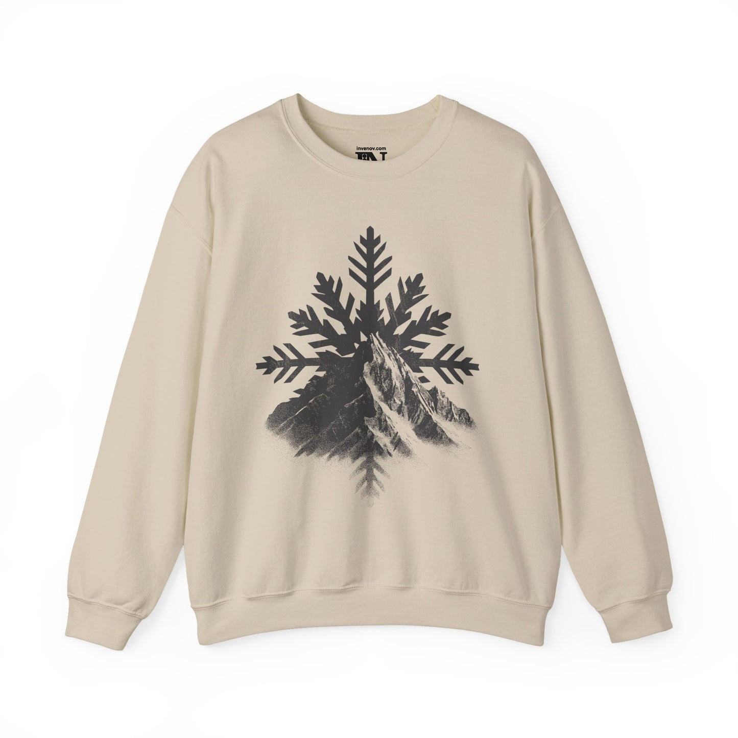 Mountain Peak Snow Ice Sweatshirt, Winter Nature Adventure Sweater, Wilderness Lover Crewneck Jumper, Outdoor Hiking Clothing