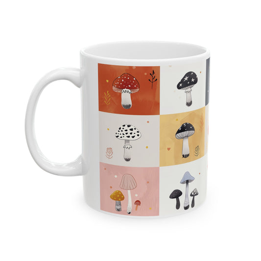 Mushroom Mug, Cute Mushroom Mug, Home Decor Mug, Tea Cup, Mushroom Cottagecore Mug, Coffee Mug, Colorful Mushroom Mug, House Warming Gift