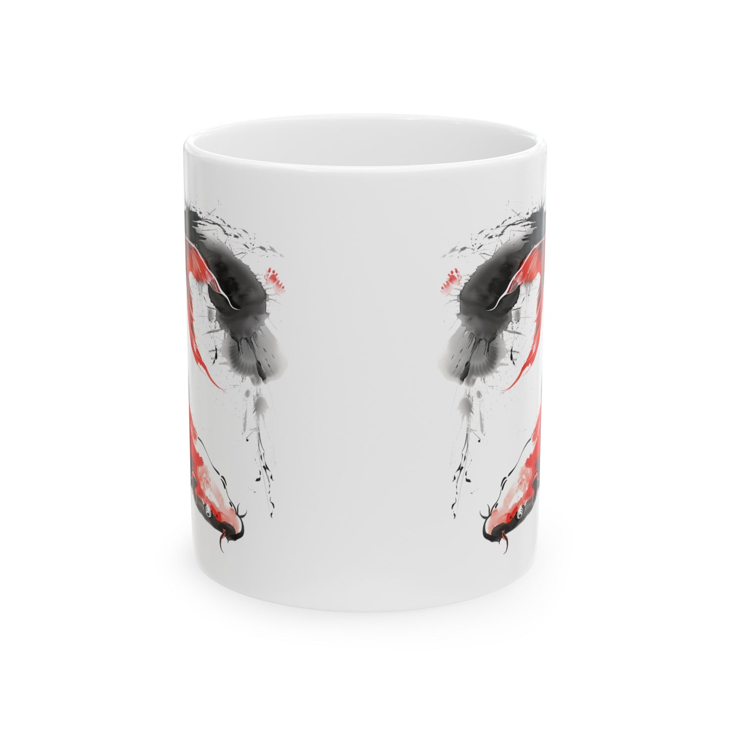 Koi Fish Mug, Aquarium Coffee Mug, Fish Tank Tea Cup, Fish Lover Mug, Pond Fish Mug, Koi Fish Drawing Mug, Aquatic Life Mug, Fish Decor Mug