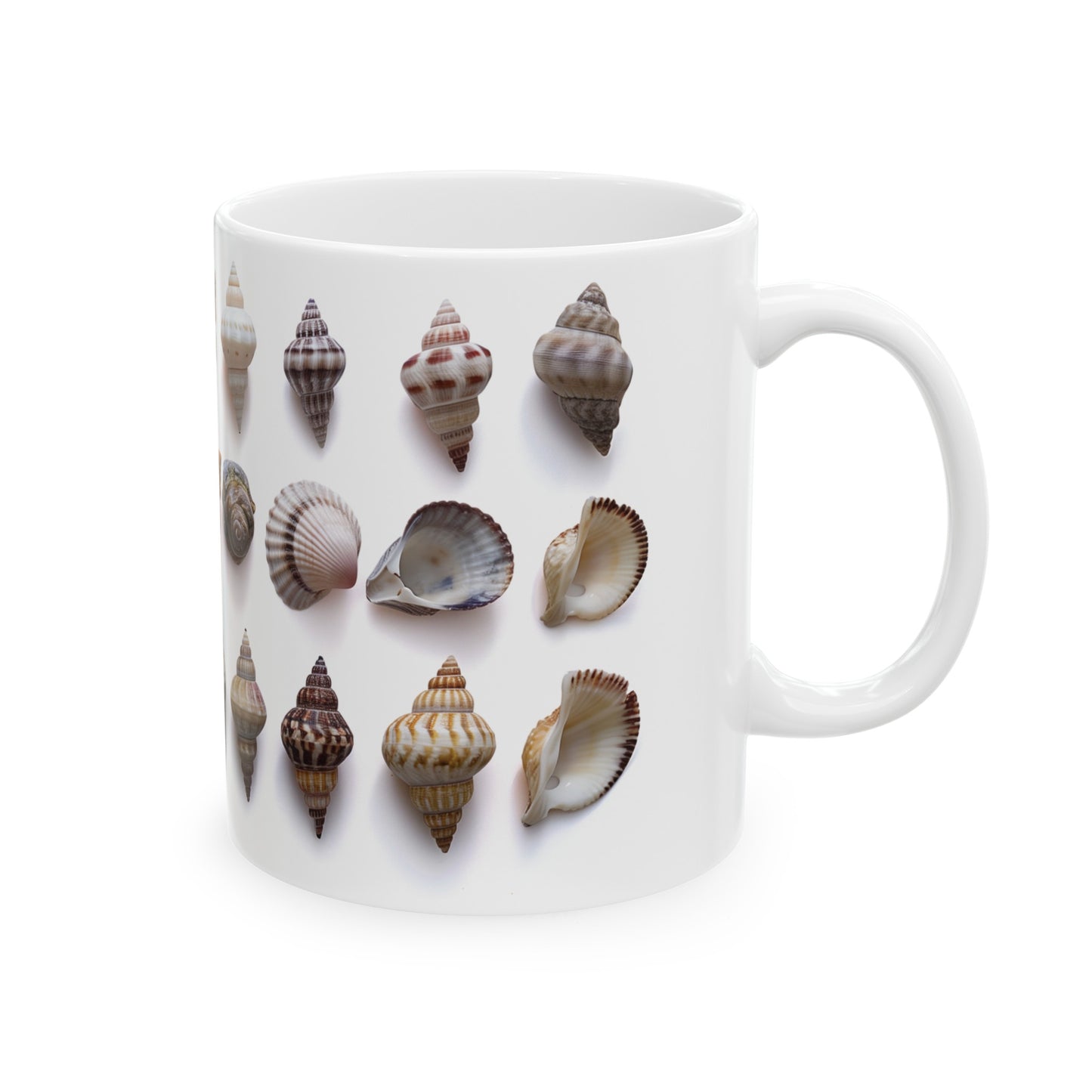 Sea Shell Mug, Colorful Shell Mug, Snail Mug, Clam Mug, Beach Mug, Vacation Tea Cup, Beach Lover Mug, Summer Mug, Coastal Mug