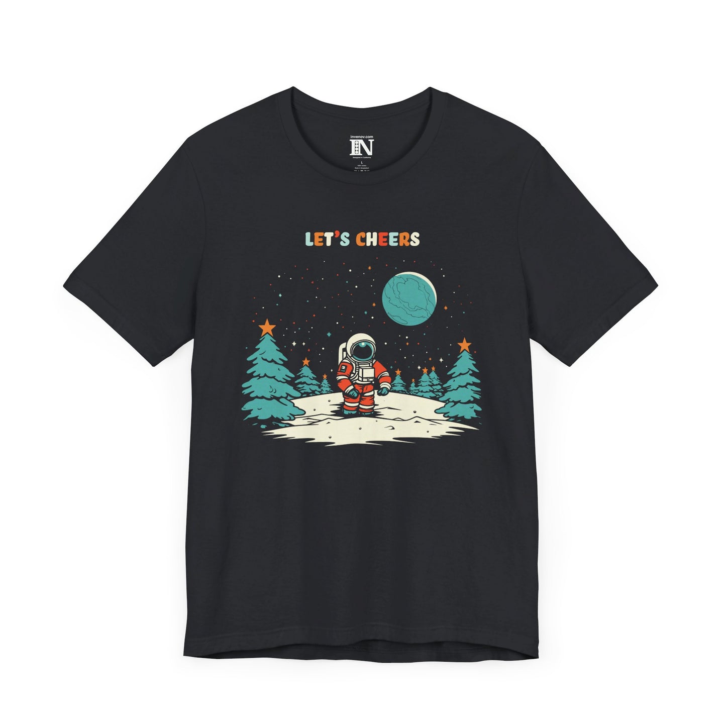 Christmas Shirt, Astronaut Shirt, Spaceman Shirt, Funny Christmas T-Shirt, Space Shirt, Christmas Gift Idea, Let's Cheers Shirt