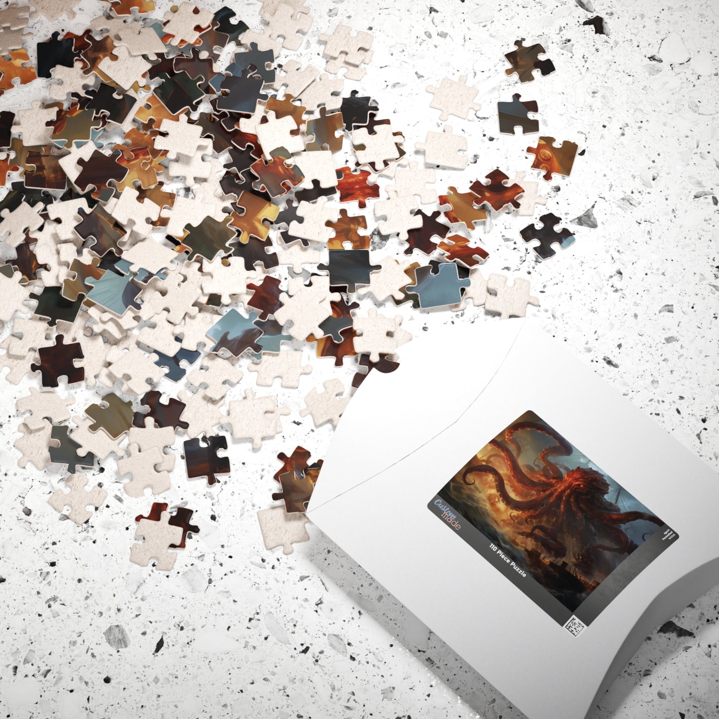 Epic Kraken Puzzle, Giant Octopus Jigsaw Puzzles, Mythical Sea Monster Jigsaw Puzzle, Fantasy Ocean Battle Puzzle, Kraken Attack Puzzle