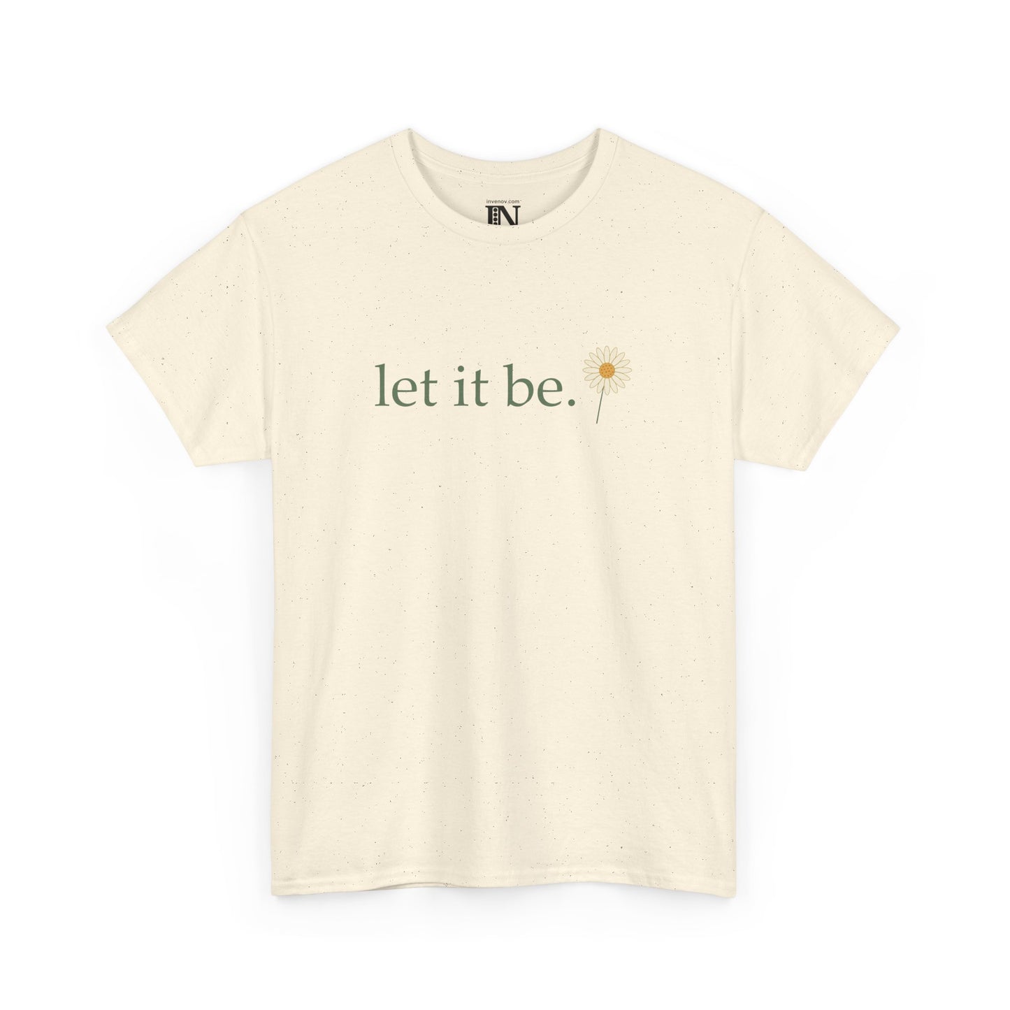 Minimalist Let It Be T-Shirt, Simple Daisy Flower Shirt, Inspirational Quote Tee, Mindfulness Shirt, Soft Vintage Style Aesthetic Shirt