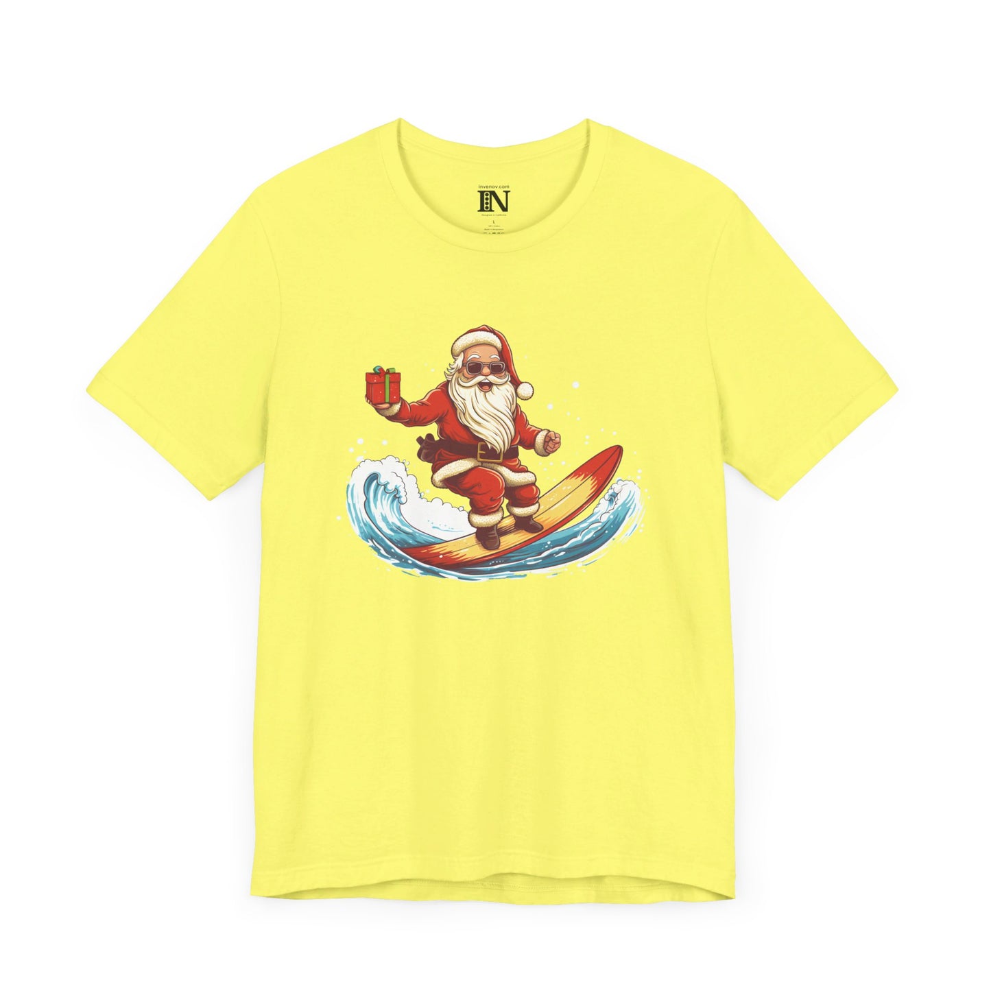 Santa Claus Shirt, Funny Santa Shirt, Santa Surfing Shirt, Funny Christmas T-Shirt, Santa Tshirt, Christmas Gift Idea, Hot Christmas Shirt