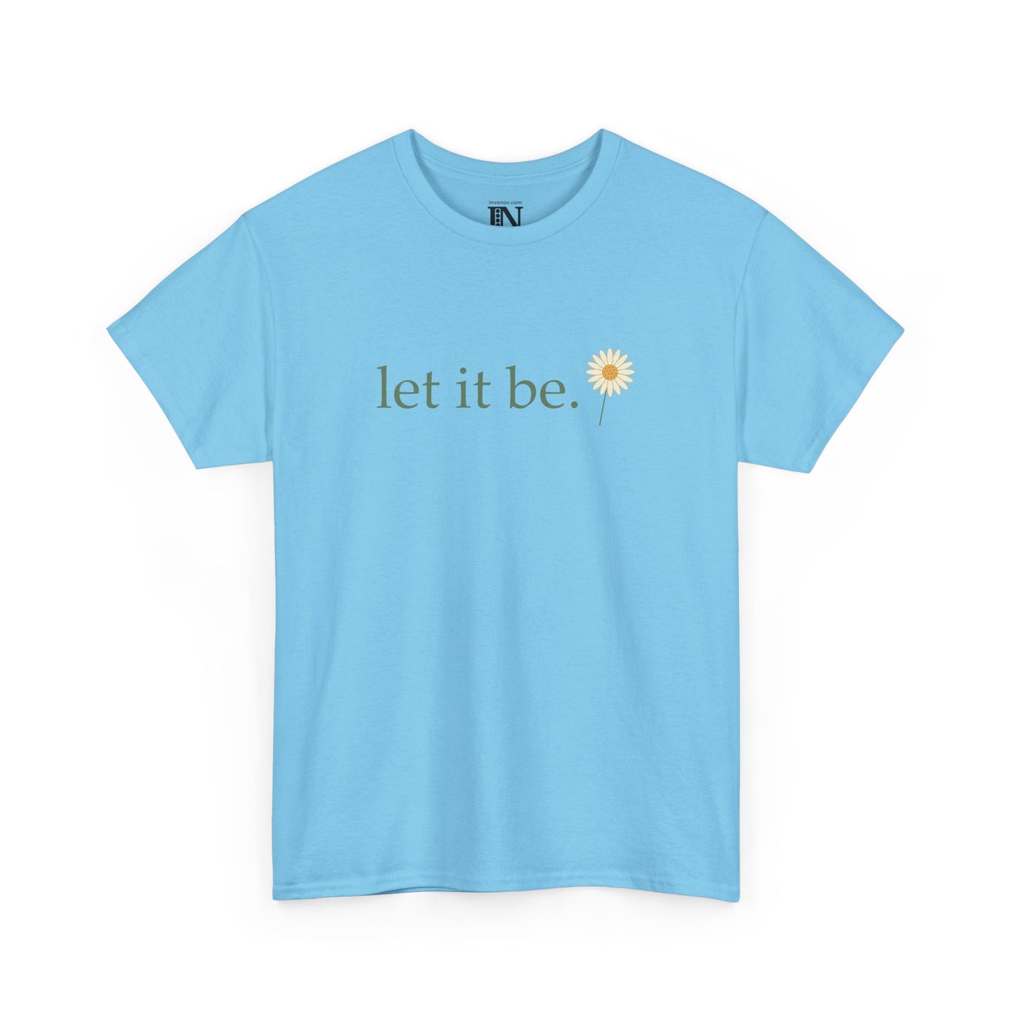 Minimalist Let It Be T-Shirt, Simple Daisy Flower Shirt, Inspirational Quote Tee, Mindfulness Shirt, Soft Vintage Style Aesthetic Shirt