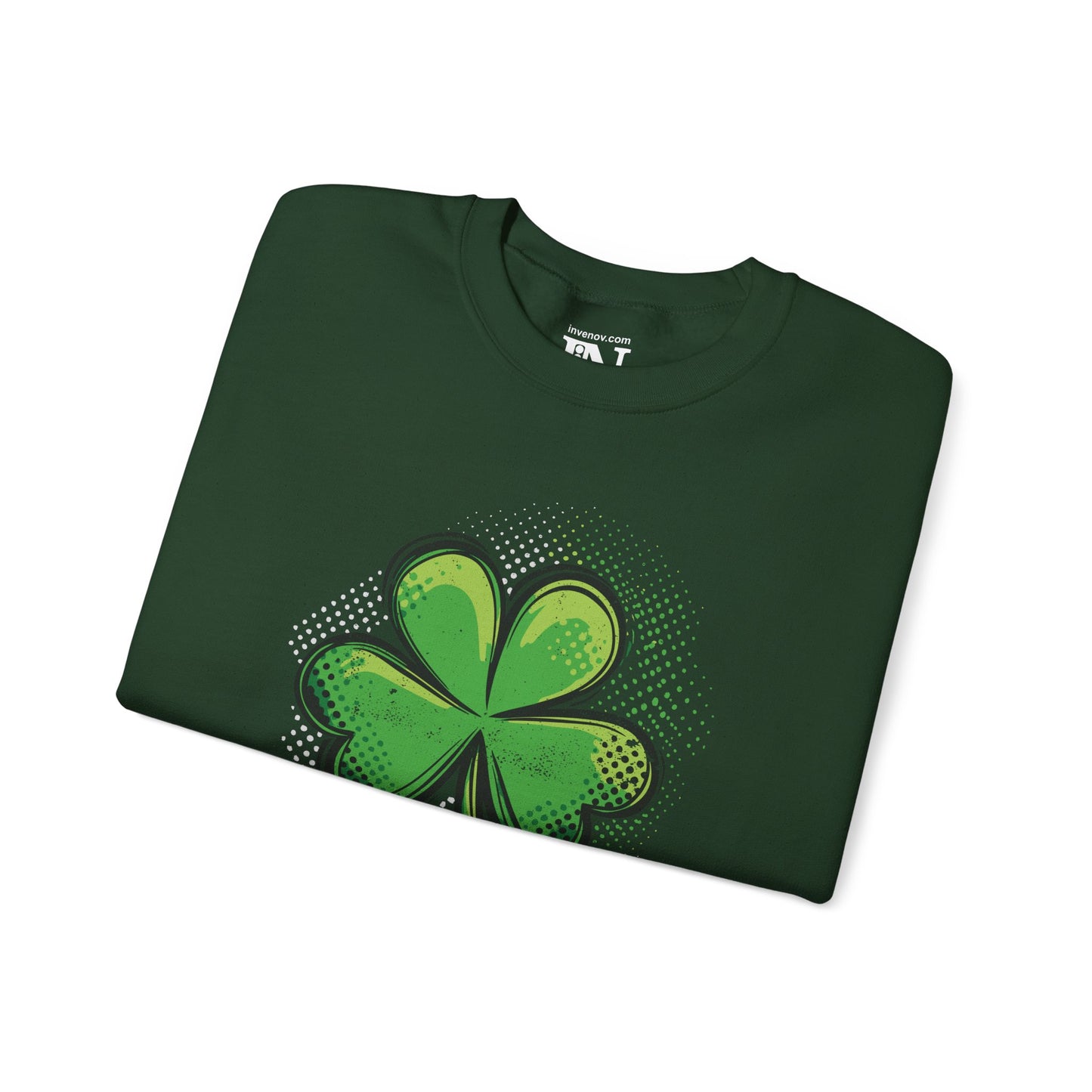 Green Shamrock Crewneck Sweatshirt, St Patrick's Day Irish Pride Gift, Lucky Charm Top, Trendy Holiday Apparel, Casual Outfits