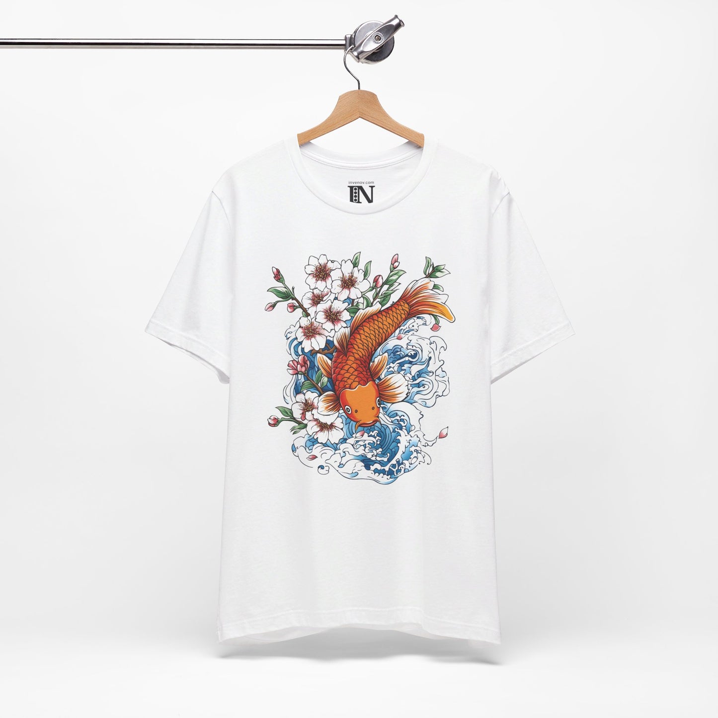 Koi Fish Shirt, Cherry Blossom Shirt, Pond Fish Shirt, Sakura Tree Shirt, Aquarium TShirt, Fish Lover Gift, Aesthetic Shirt, Gold Fish Tee