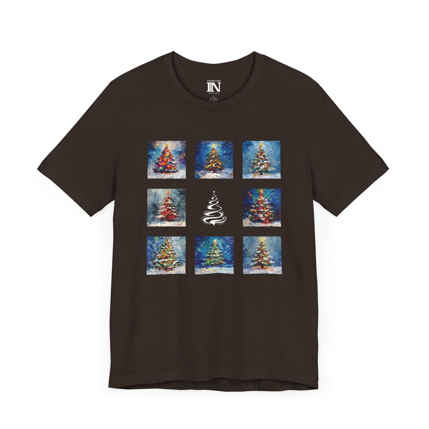 Christmas Shirt, Christmas Tree Shirt, Xmas Tree Tshirt, Christmas Tree Painting Style, Gift Exhcange, Holiday Shirt, Christmas Season Shirt