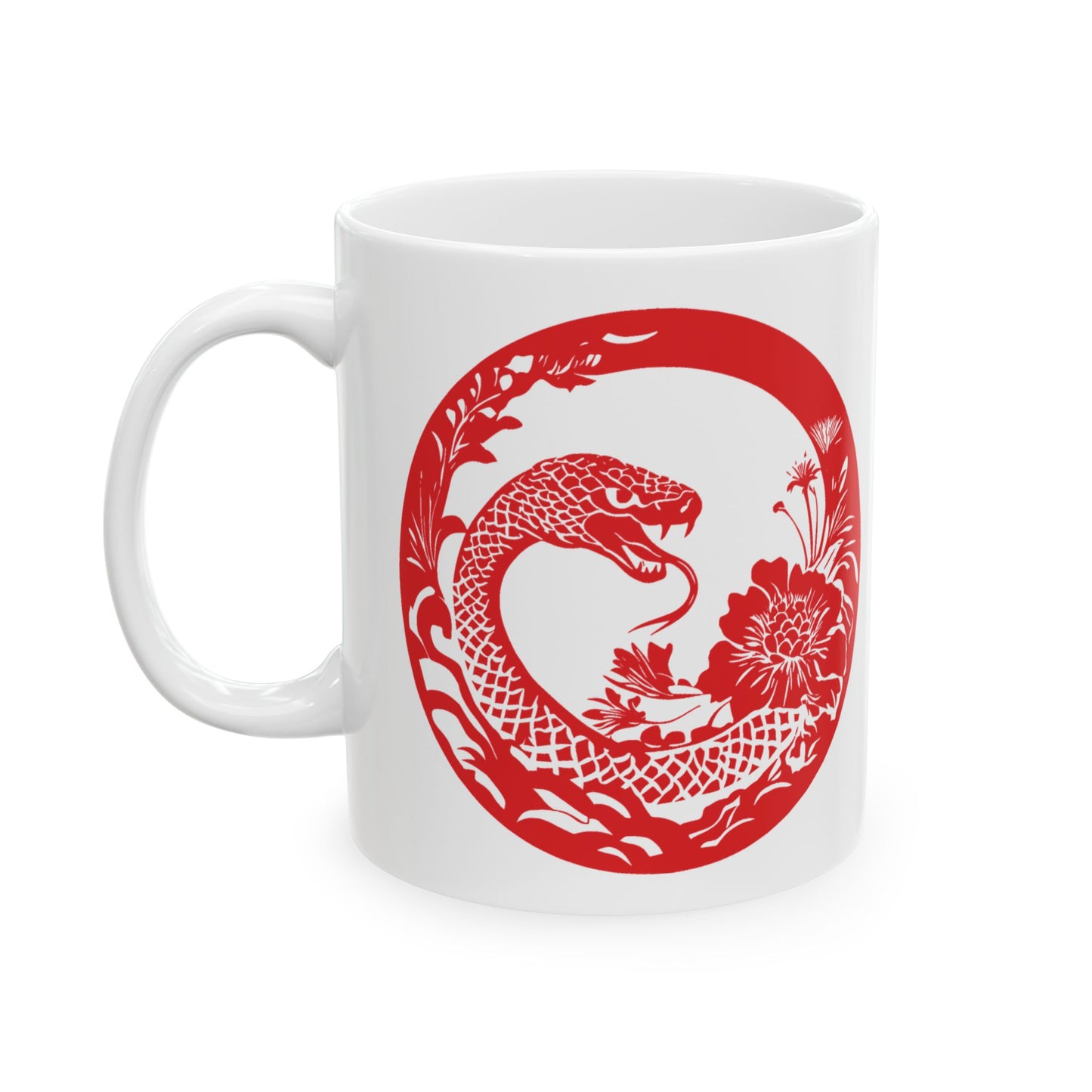 Chinese New Year Mug, 2025 CNY Mug, Red Snake Mug, Year of the Snake Mug, Lunar New Year Mug, 2025 Lunar Year Gift, Chinese New Year Cup