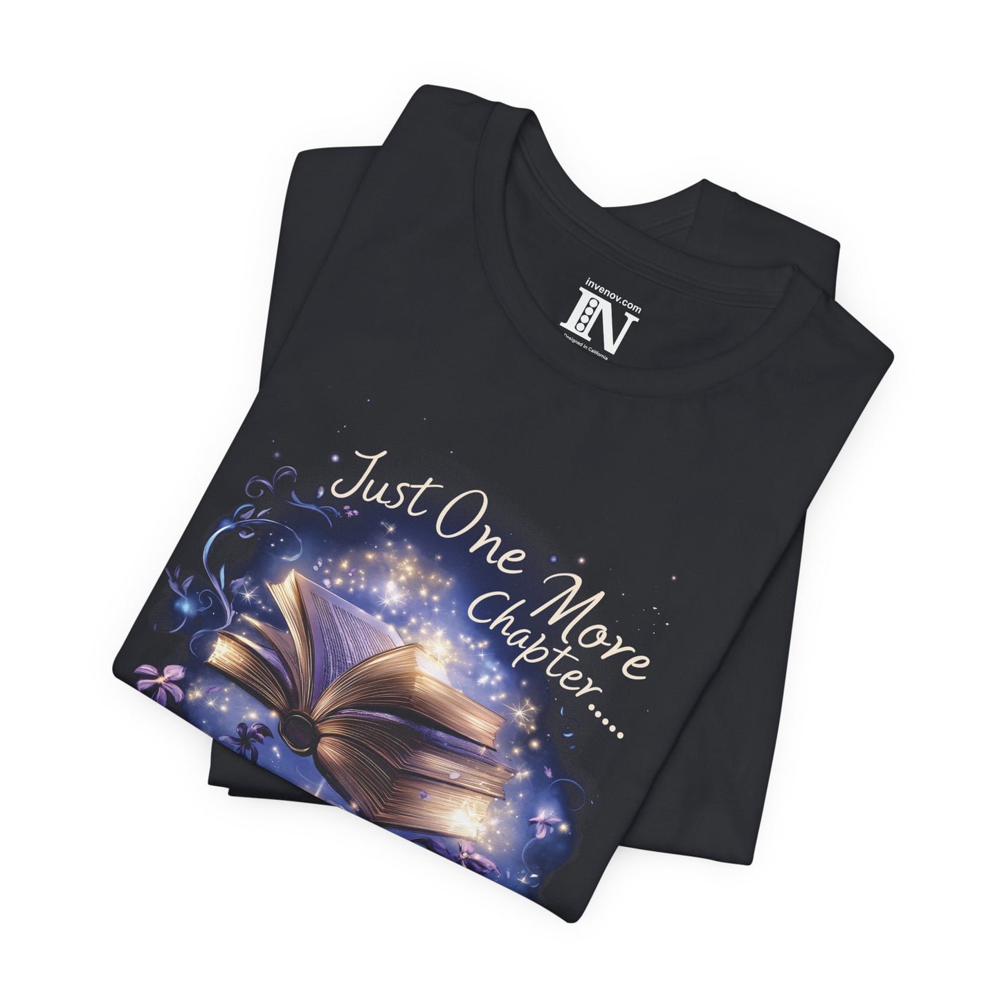 Just One More Chapter Book Lover T-Shirt, Reading Night Tee, Love Reading Shirt, Magical Story Shirt, Cozy Book Club Top, Bibliophile Gift