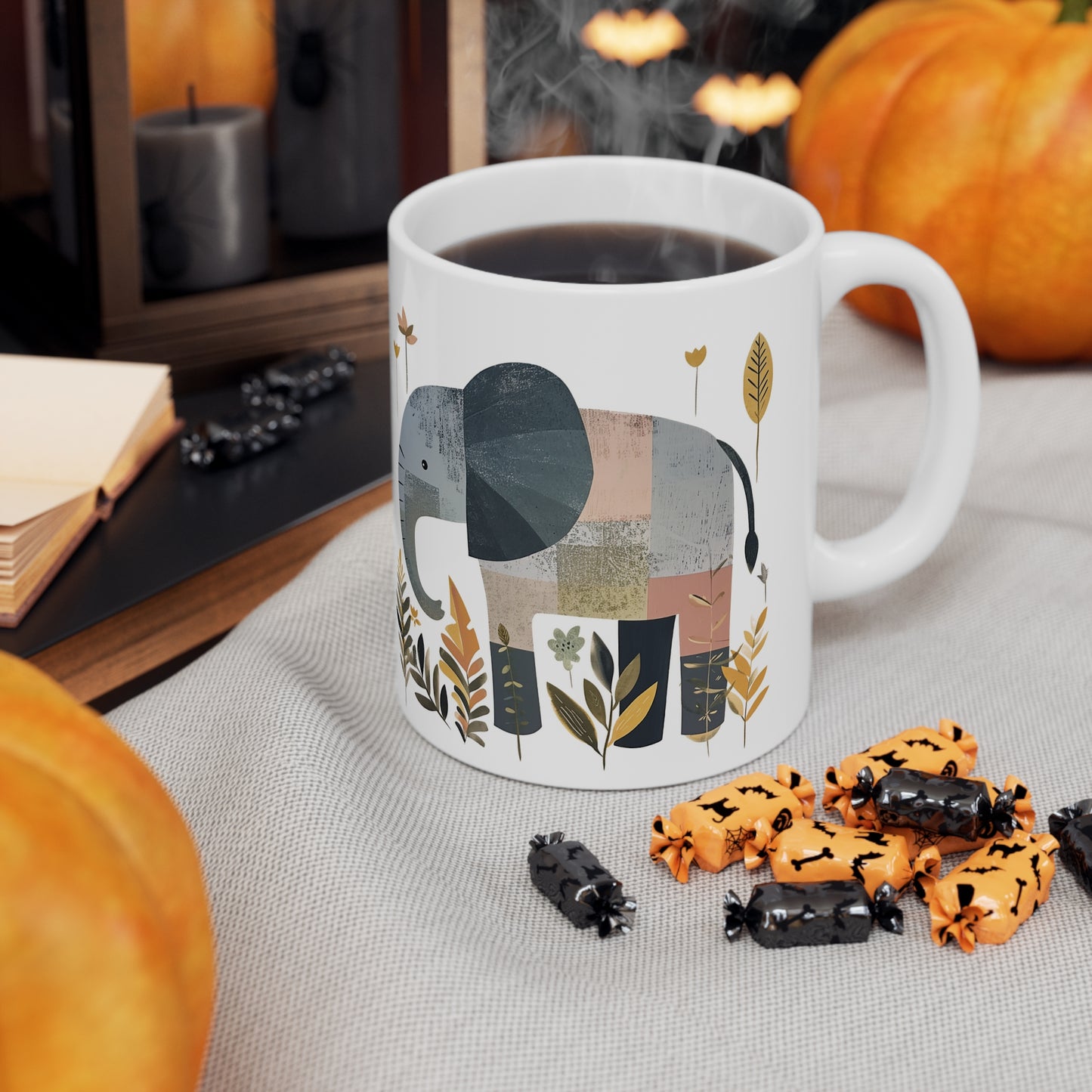 Elephant Mug, Wild Animal Coffee Mug, Cute Elephant Mug, Elephant Lover Gifts, Elephant Gift Ideas, Elephant Drawing Mug, Elephant Tea Cup