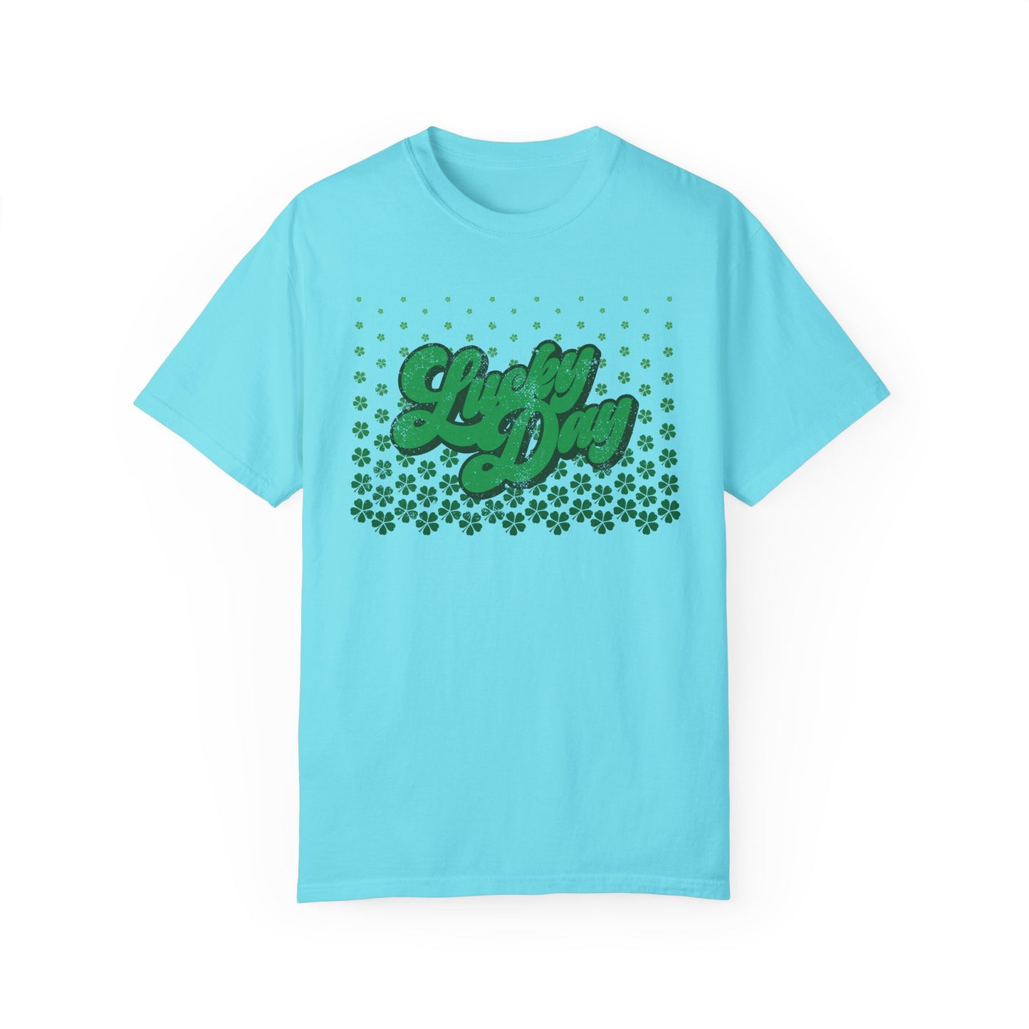 Comfort Colors Lucky Day Unisex Garment-Dyed T-shirt, St Patrick's Day Shirt, Shamrock Tee, Good Fortune Apparel, Festive Lucky Charm Top
