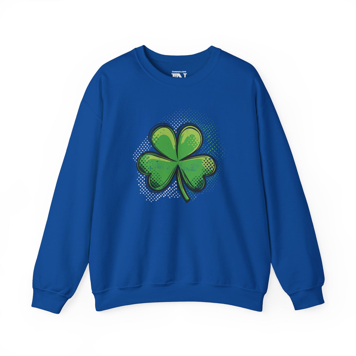 Green Shamrock Crewneck Sweatshirt, St Patrick's Day Irish Pride Gift, Lucky Charm Top, Trendy Holiday Apparel, Casual Outfits