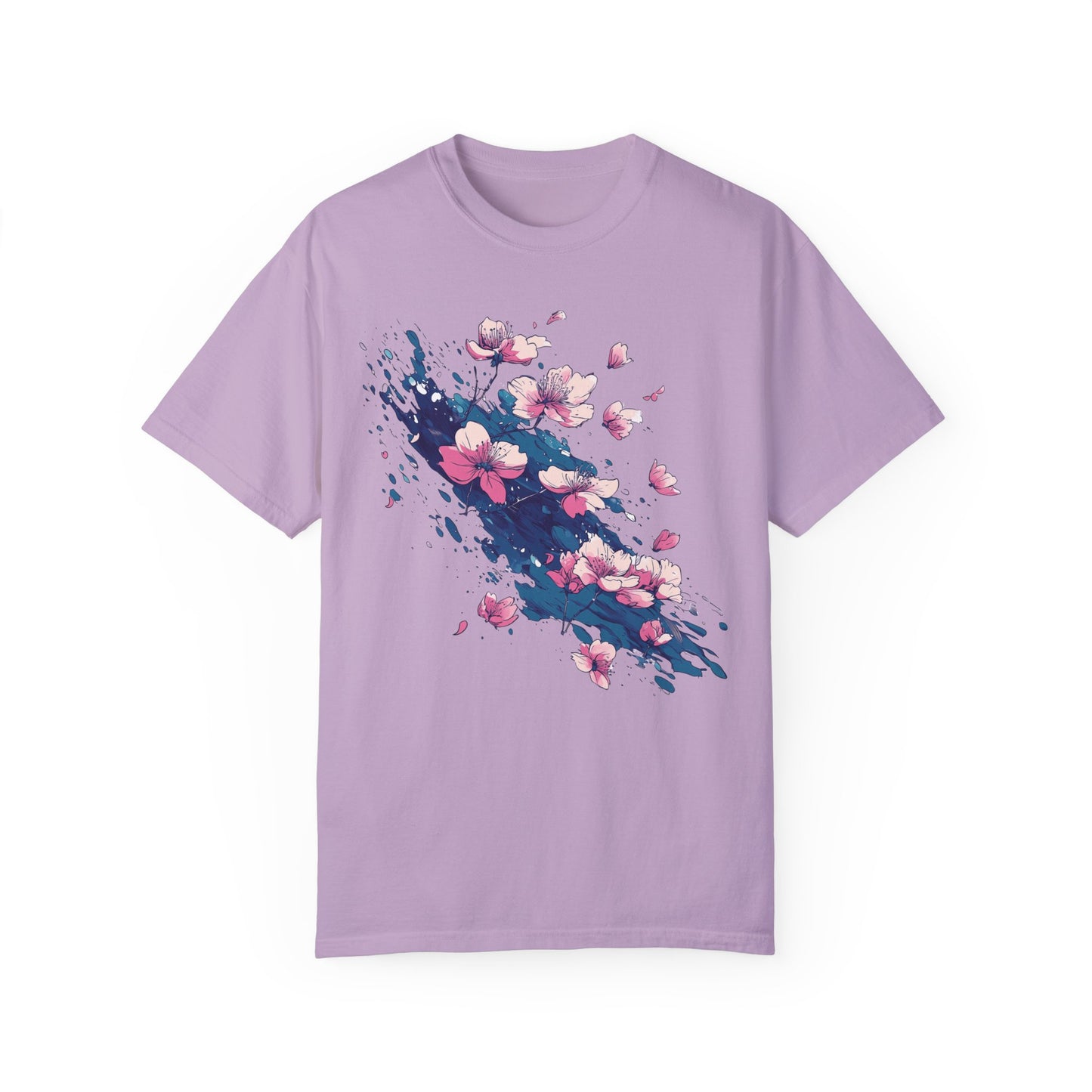 Comfort Colors Cherry Blossom T-shirt, Floral Spring Tee, Abstract Sakura Flower Shirt, Nature Lover Gift, Modern Artistic Clothing