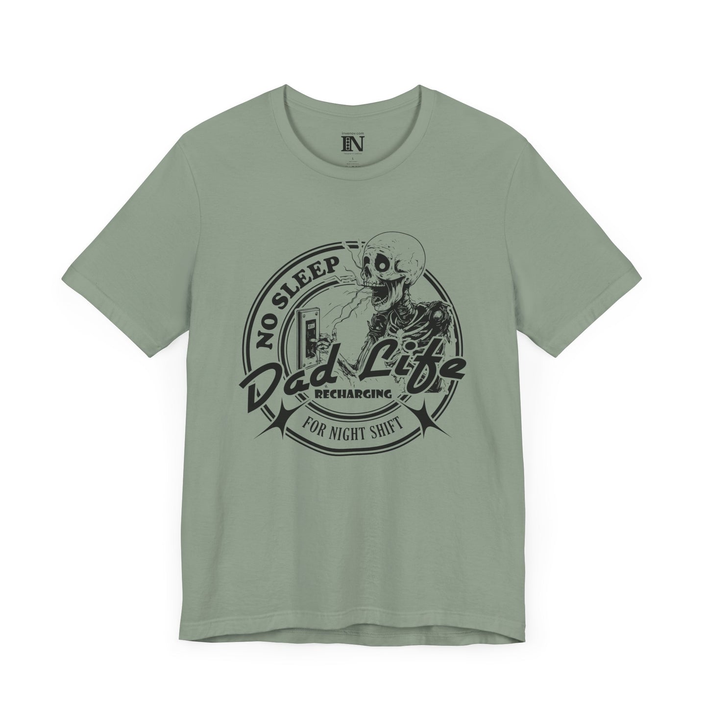Father's Day Shirt, Funny New Dad Gift, Dad Life Skeleton Night Shift No Sleep T-Shirt, Funny Dad Gift, Dad Humor Shirt, New Parents Gift