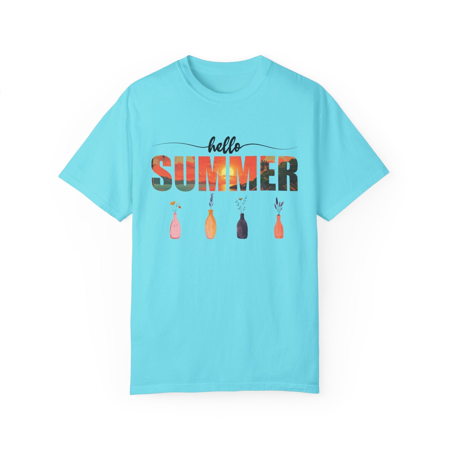 Hello Summer Shirt, Summer T-Shirt, Summer Vibes Shirt, Vacation T Shirt, Beach T Shirt, Summer Mom Shirt, Holiday Shirt, Flower Tee