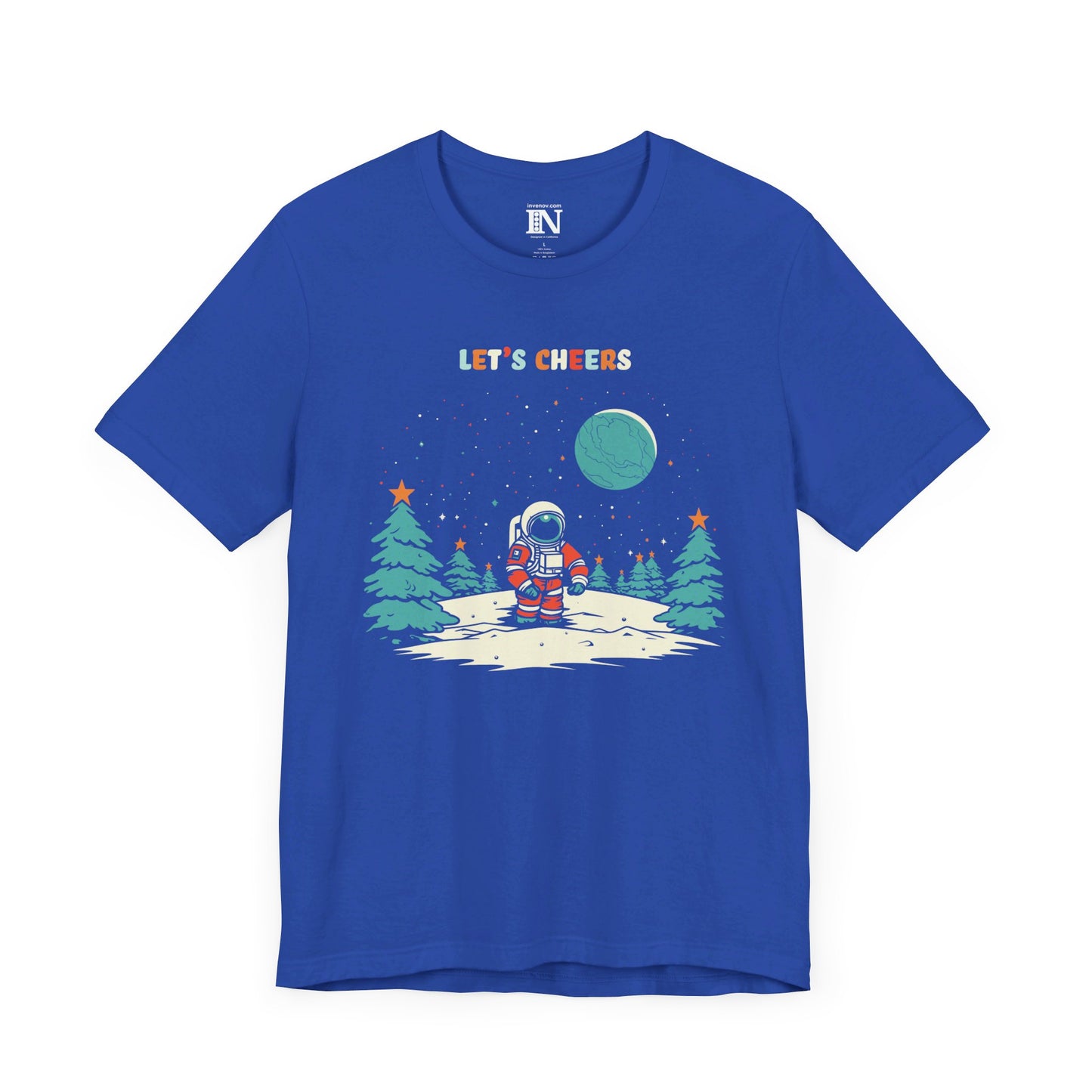 Christmas Shirt, Astronaut Shirt, Spaceman Shirt, Funny Christmas T-Shirt, Space Shirt, Christmas Gift Idea, Let's Cheers Shirt