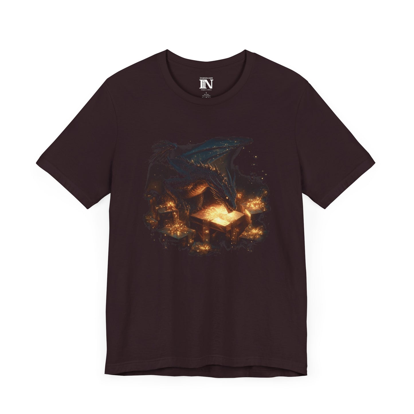 Dragon Christmas Unisex Tee Shirt, Magical Holiday Present Graphic Shirt, Fearsome Dragon Tee, Dragon Lover Gift, Christmas Gift Shirt,