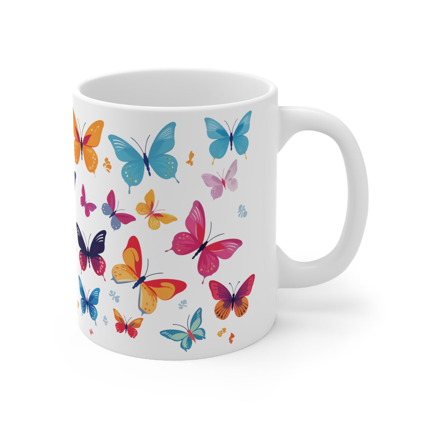 Butterfly Mug, Colorful Butterfly Tea Cup, Mother's Day Gift, Butterfly Pattern Mug, Butterfly Lover Mug, Butterfly Gift Idea, Gift for her