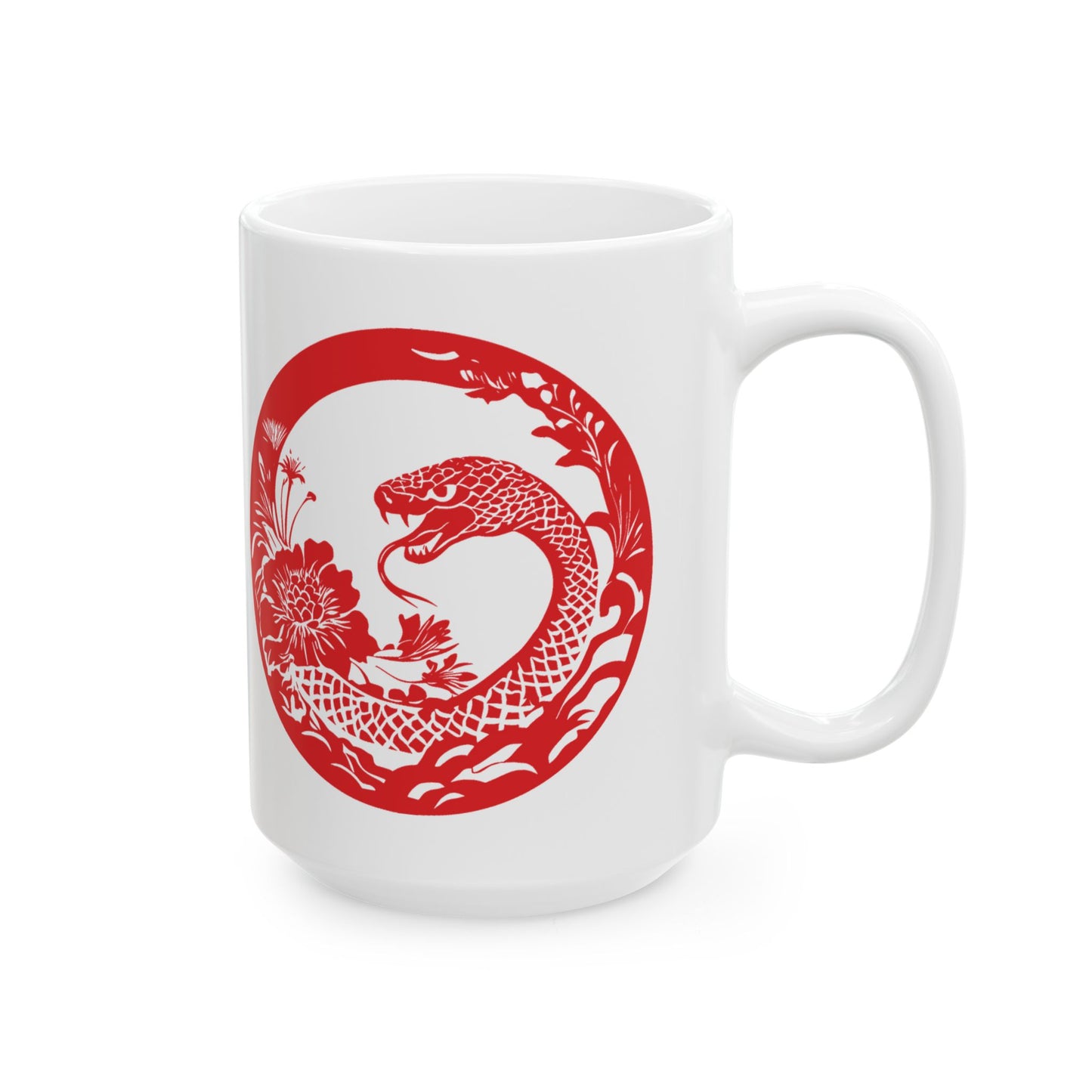 Chinese New Year Mug, 2025 CNY Mug, Red Snake Mug, Year of the Snake Mug, Lunar New Year Mug, 2025 Lunar Year Gift, Chinese New Year Cup