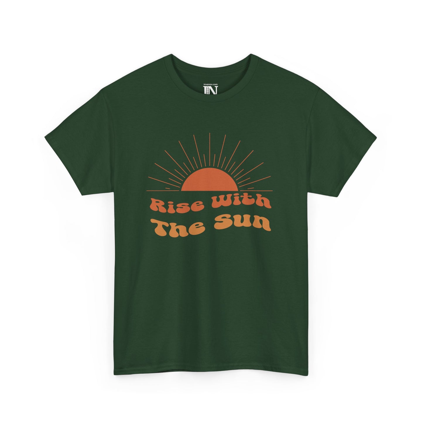 Rise With The Sun Summer Shirt, Boho Retro Style Shirt, Positive Message Graphic Top, Earthy Tones Vintage Style T-shirt, Mindful Optimistic
