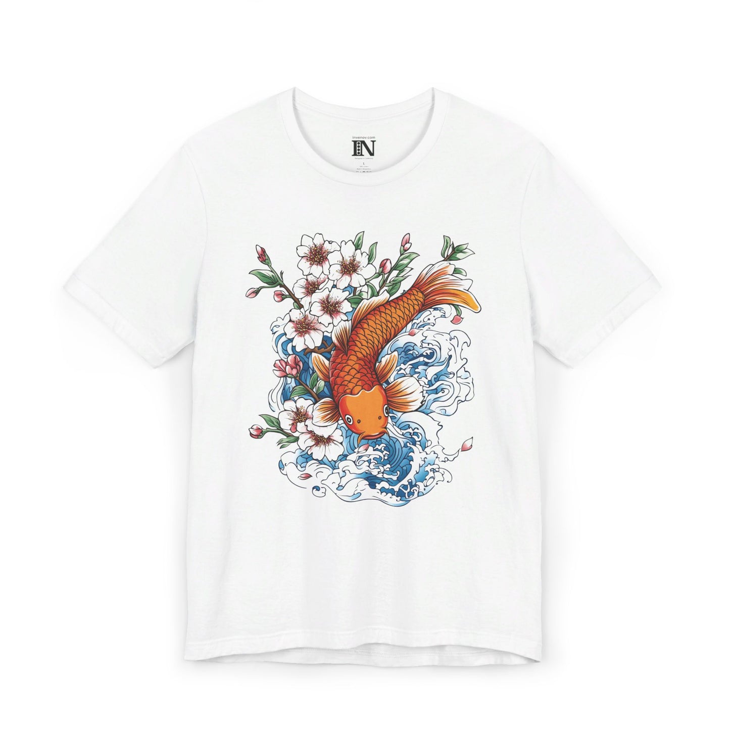 Koi Fish Shirt, Cherry Blossom Shirt, Pond Fish Shirt, Sakura Tree Shirt, Aquarium TShirt, Fish Lover Gift, Aesthetic Shirt, Gold Fish Tee