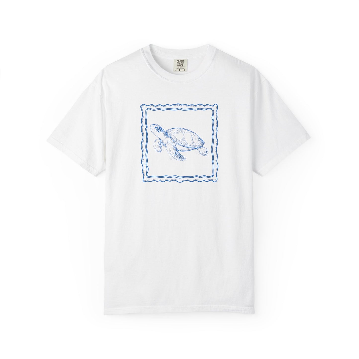 Comfort Color Coastal Sea Turtle Shirt, Nautical Ocean Tee, Beach Lover Gift, Summer Vacation Clothing, Sea Life Conservation Shirt
