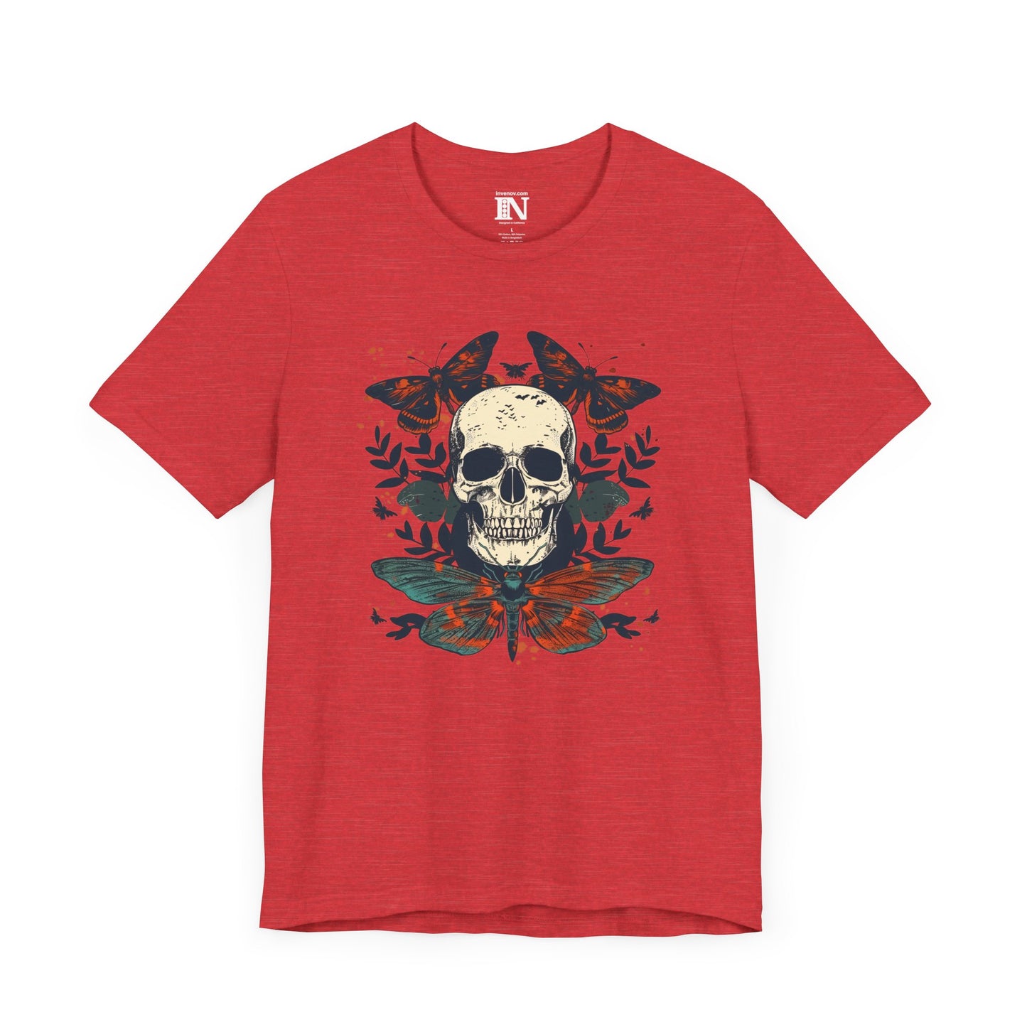 Skull Moth Shirt, Halloween Skull Shirt, Moth Graphic Shirt, Halloween Gifts, Moth Shirt, Scary Skull Shirt, Skeleton Shirt