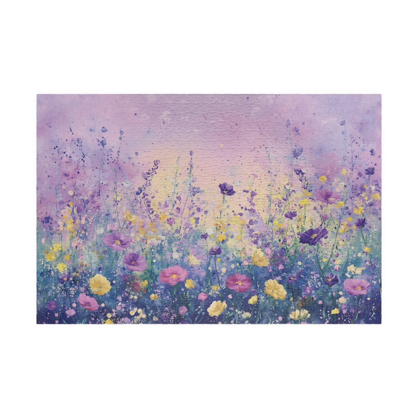 Impressionist Wildflower Puzzle, Jigsaw Puzzle for Nature Lovers, Watercolor Floral Art Challenge, Difficult Level Family Game, Home Decor
