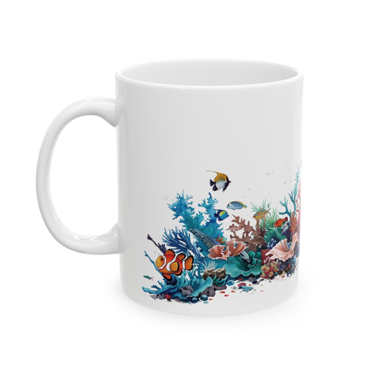Aquarium Coffee Mug, Fish Mug, Aquatic Coffee Cup, Fish Lover Mug, Tropical Fish Mug, Gift For Fish Lover, Fish Tank Coffee Mug