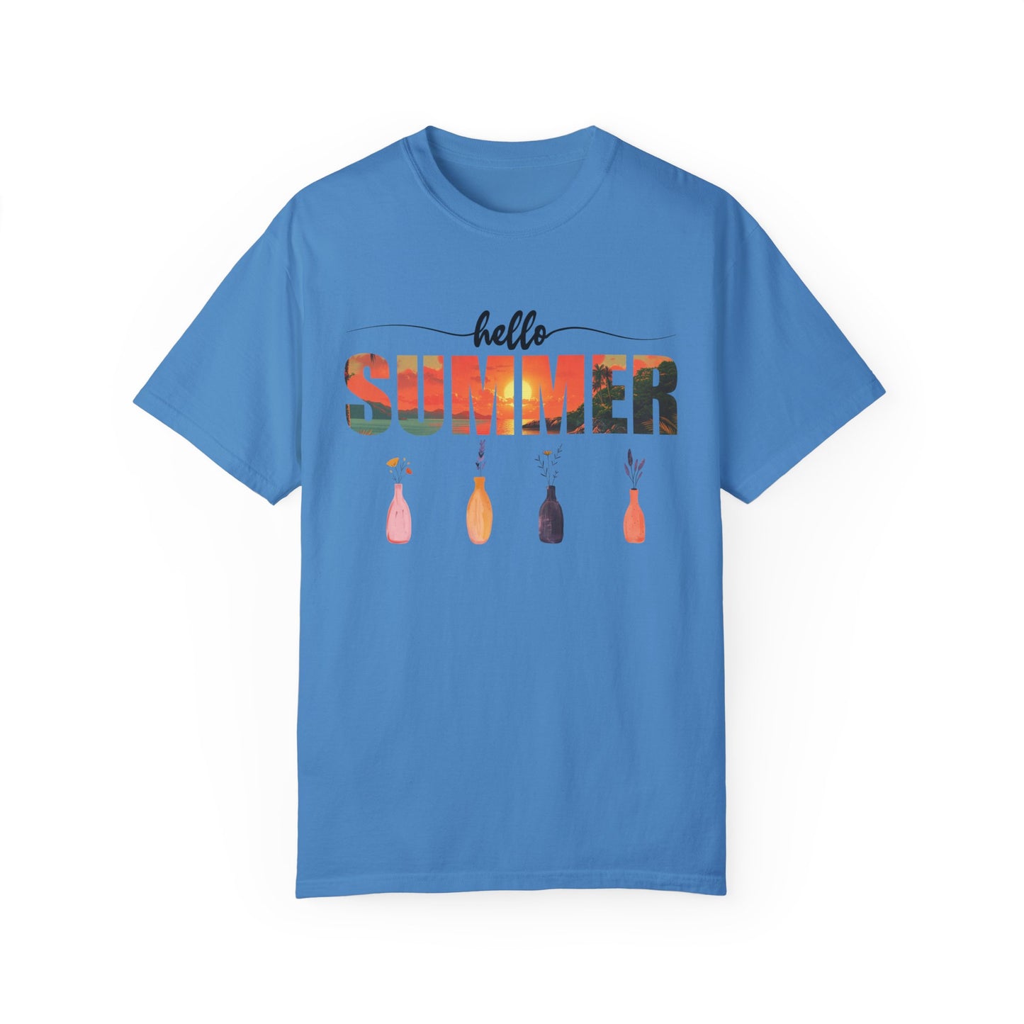 Hello Summer Shirt, Summer T-Shirt, Summer Vibes Shirt, Vacation T Shirt, Beach T Shirt, Summer Mom Shirt, Holiday Shirt, Flower Tee