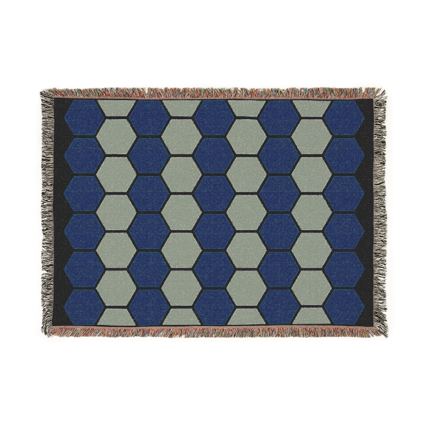 Geometric Hexagon Woven Blanket, Modern Sofa Throw, Wall Tapestry, Cozy Pattern Home Decor, Trendy Wall Decor, House Warming Gift