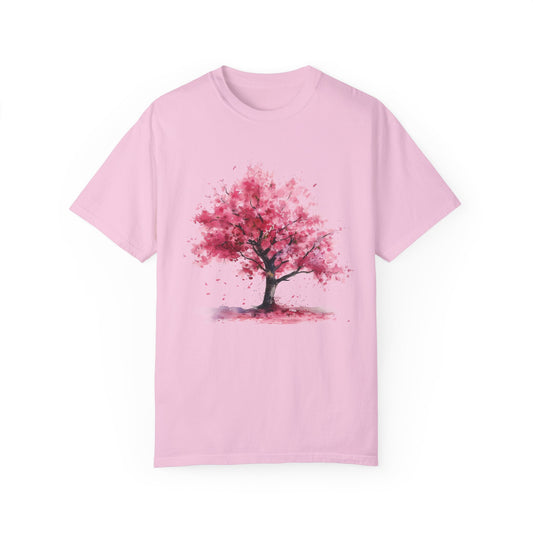 Cherry Blossom Shirt, Sakura Tree T-Shirt, Japanese Flower Shirt, Garden Shirt, Wild Flower Tee, Botanical Shirt, Spring Shirt, Pink Blossom