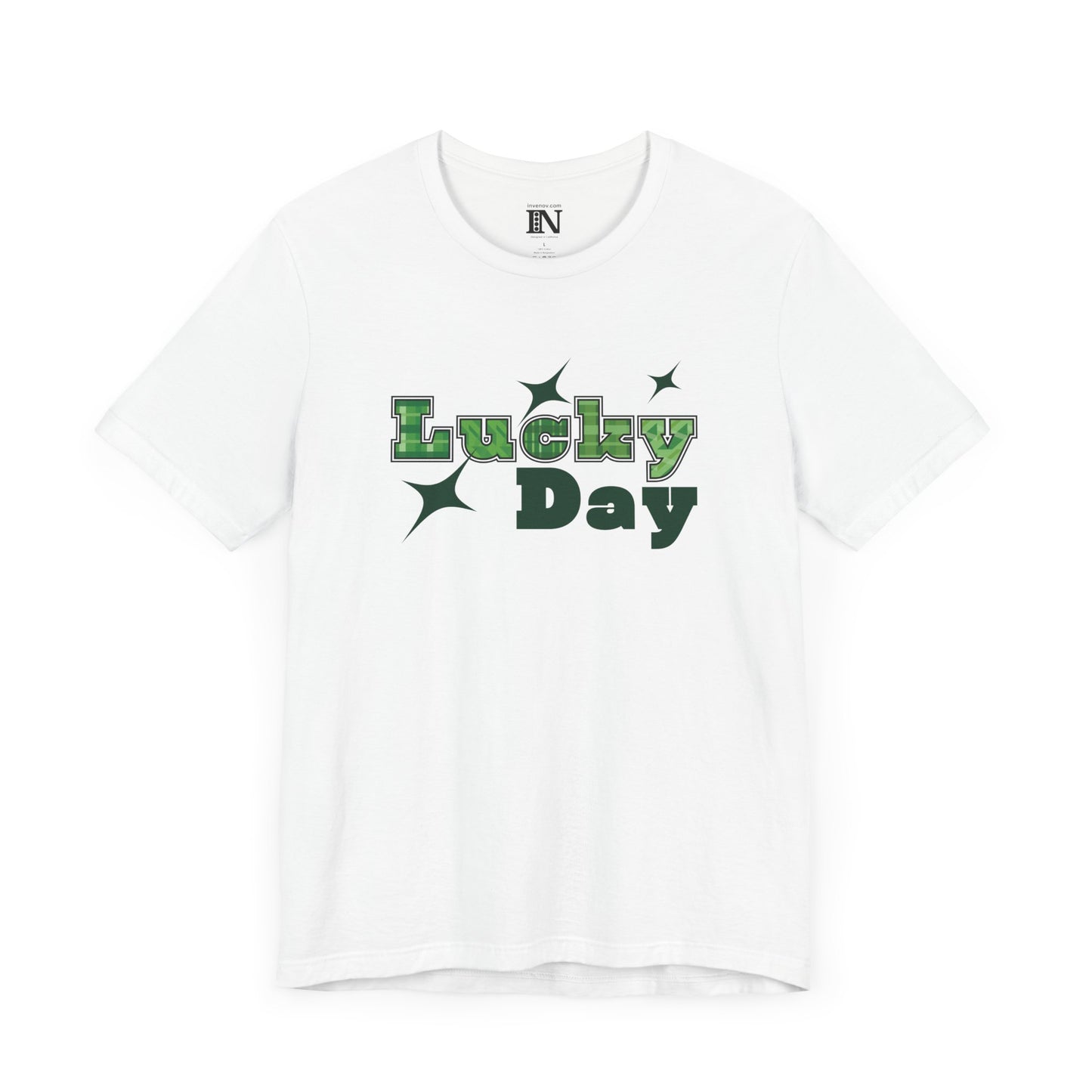 Lucky Day T-Shirt, St Patrick's Day Tee, Lucky Star Shirt, Fortune Shirt, Positive Vibes Top, Sparkling Star Accent Clothing