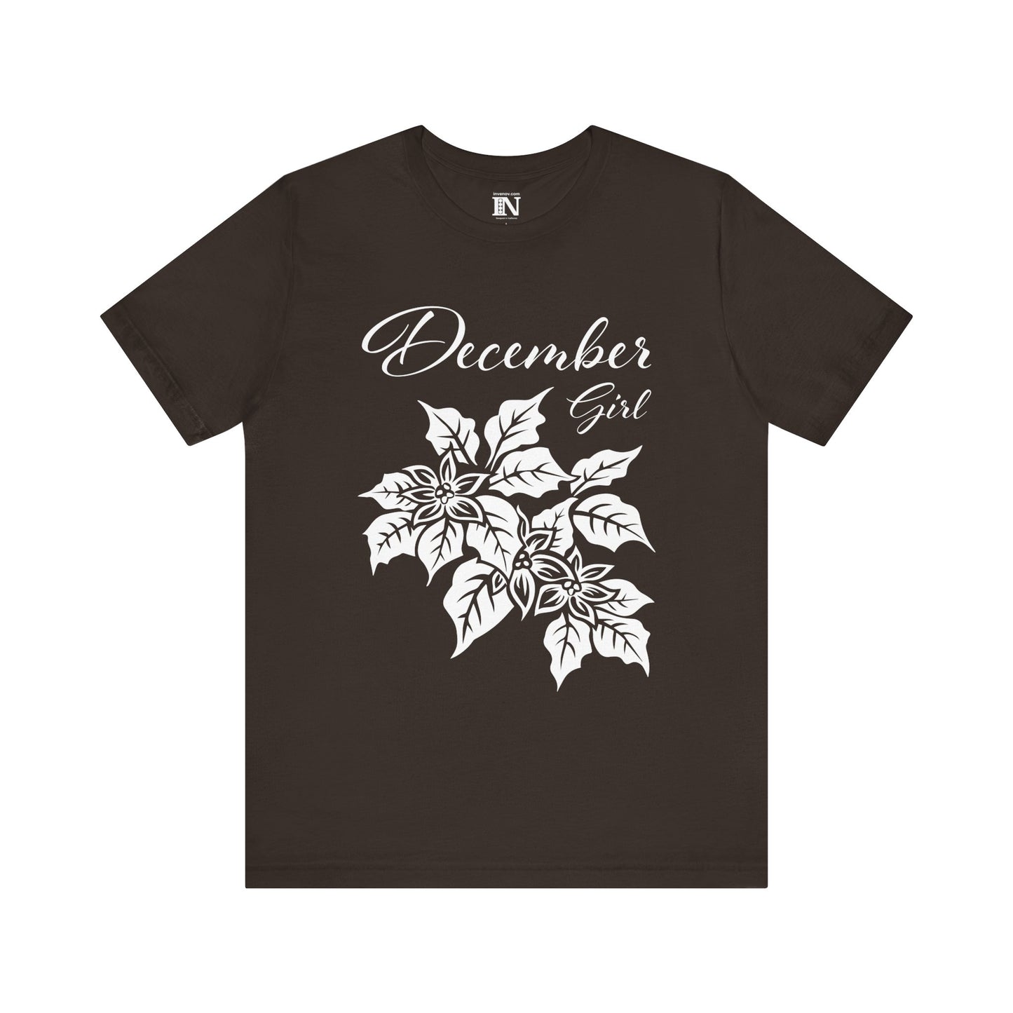 December Girl Shirt, Poinsettia Shirt, December Birthday Shirt, Born December Shirt, Dec T-Shirt, Winter Birthday Shirt, Winter Woman Shirt