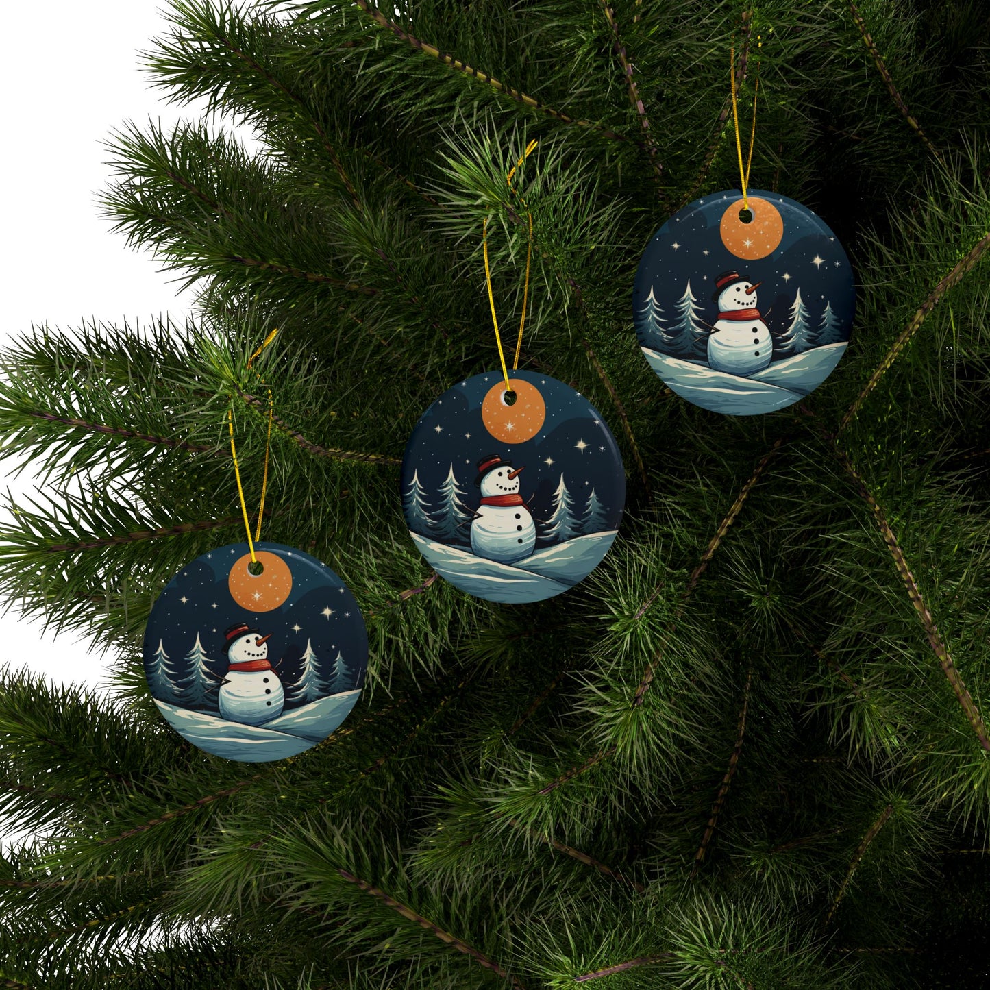 Christmas Ornament, Snowman Ornament, Christmas Tree Decor, Christmas Snowman Ornament, Christmas Gift Idea, Gift for Co-Worker