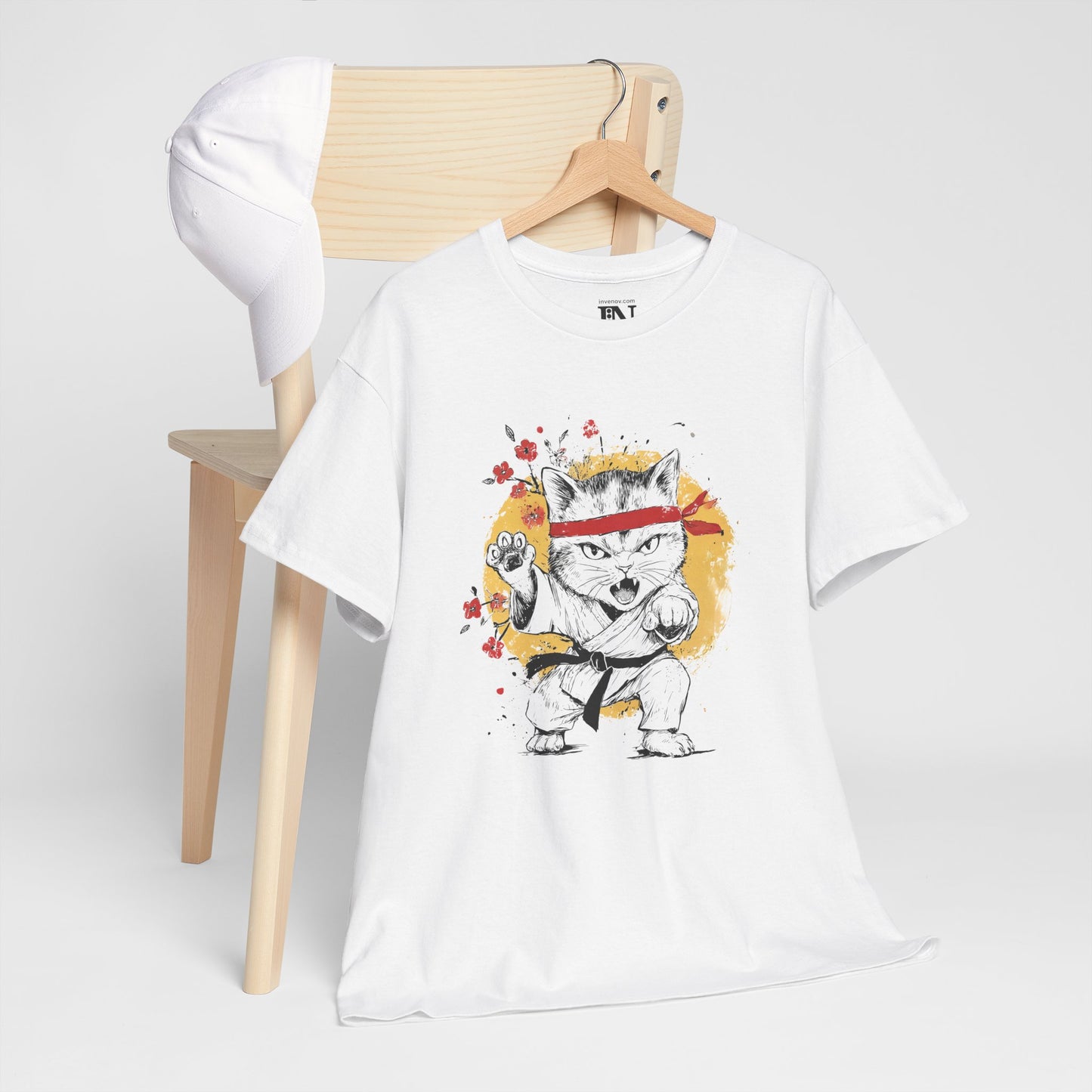 Karate Cat Martial Arts T-Shirt, Cat Lover Gift, Funny Cat Shirt, Martial Arts Enthusiast, Funny Karate Shirt, Cute Cat Tee