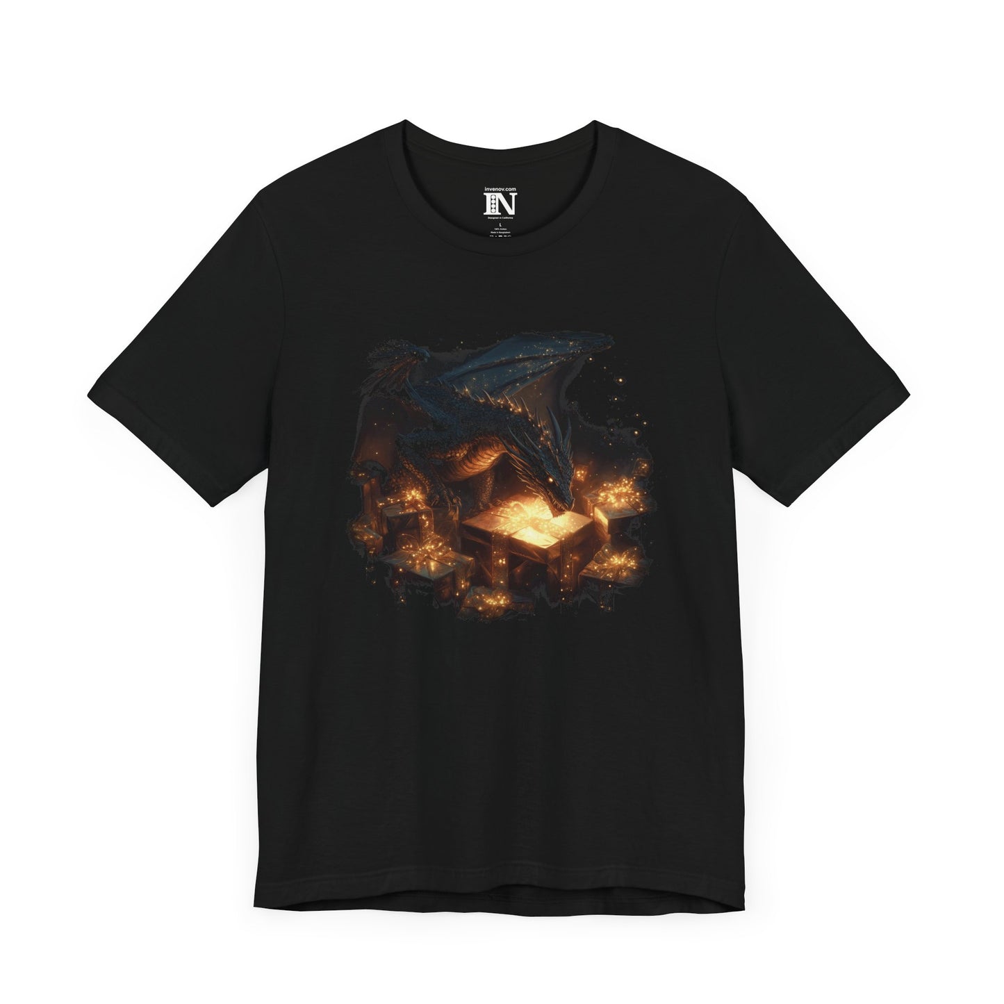 Dragon Christmas Unisex Tee Shirt, Magical Holiday Present Graphic Shirt, Fearsome Dragon Tee, Dragon Lover Gift, Christmas Gift Shirt,