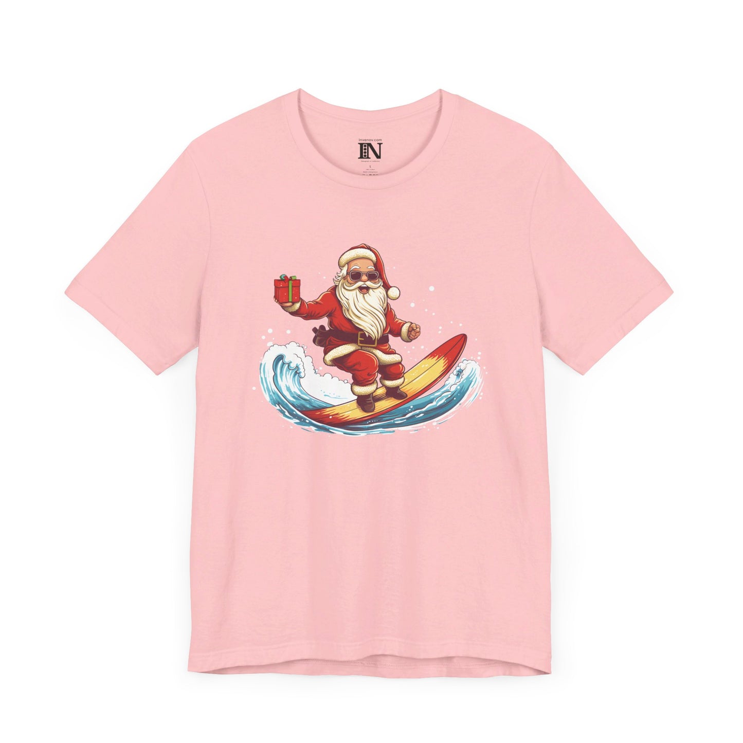 Santa Claus Shirt, Funny Santa Shirt, Santa Surfing Shirt, Funny Christmas T-Shirt, Santa Tshirt, Christmas Gift Idea, Hot Christmas Shirt