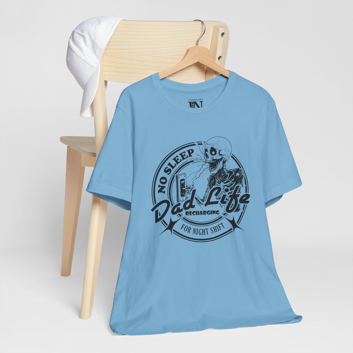Father's Day Shirt, Funny New Dad Gift, Dad Life Skeleton Night Shift No Sleep T-Shirt, Funny Dad Gift, Dad Humor Shirt, New Parents Gift