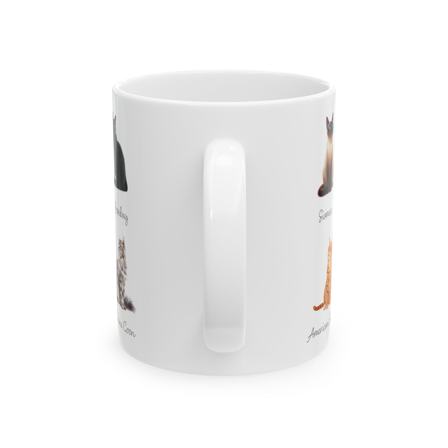 Cat Coffee Mug, Cat Breed Mug, Cat Lover Mug, Cat Drawing Mug, Kitten Tea Cup, House Warming gift, Cat Home Decor, Birthday Gift