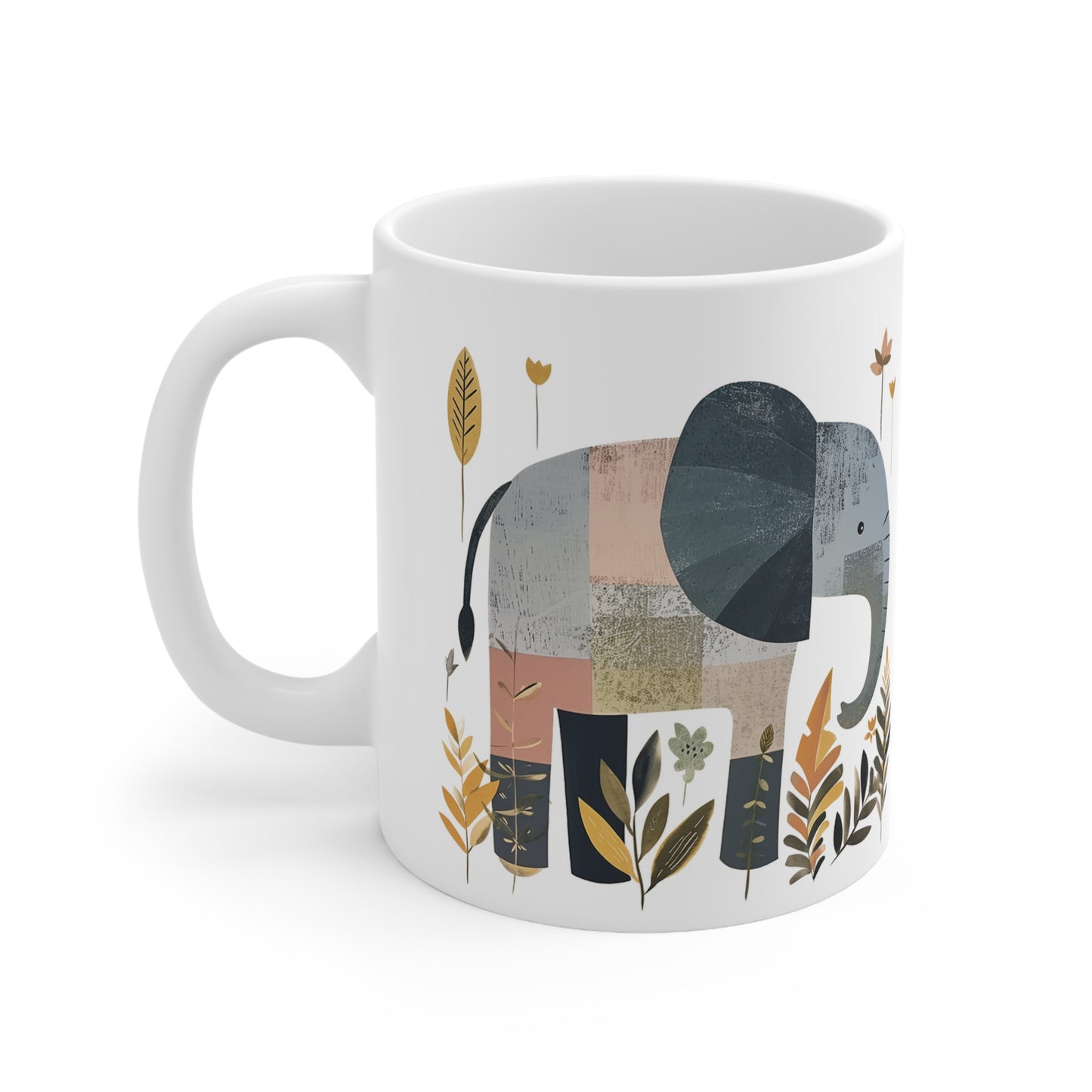 Elephant Mug, Wild Animal Coffee Mug, Cute Elephant Mug, Elephant Lover Gifts, Elephant Gift Ideas, Elephant Drawing Mug, Elephant Tea Cup