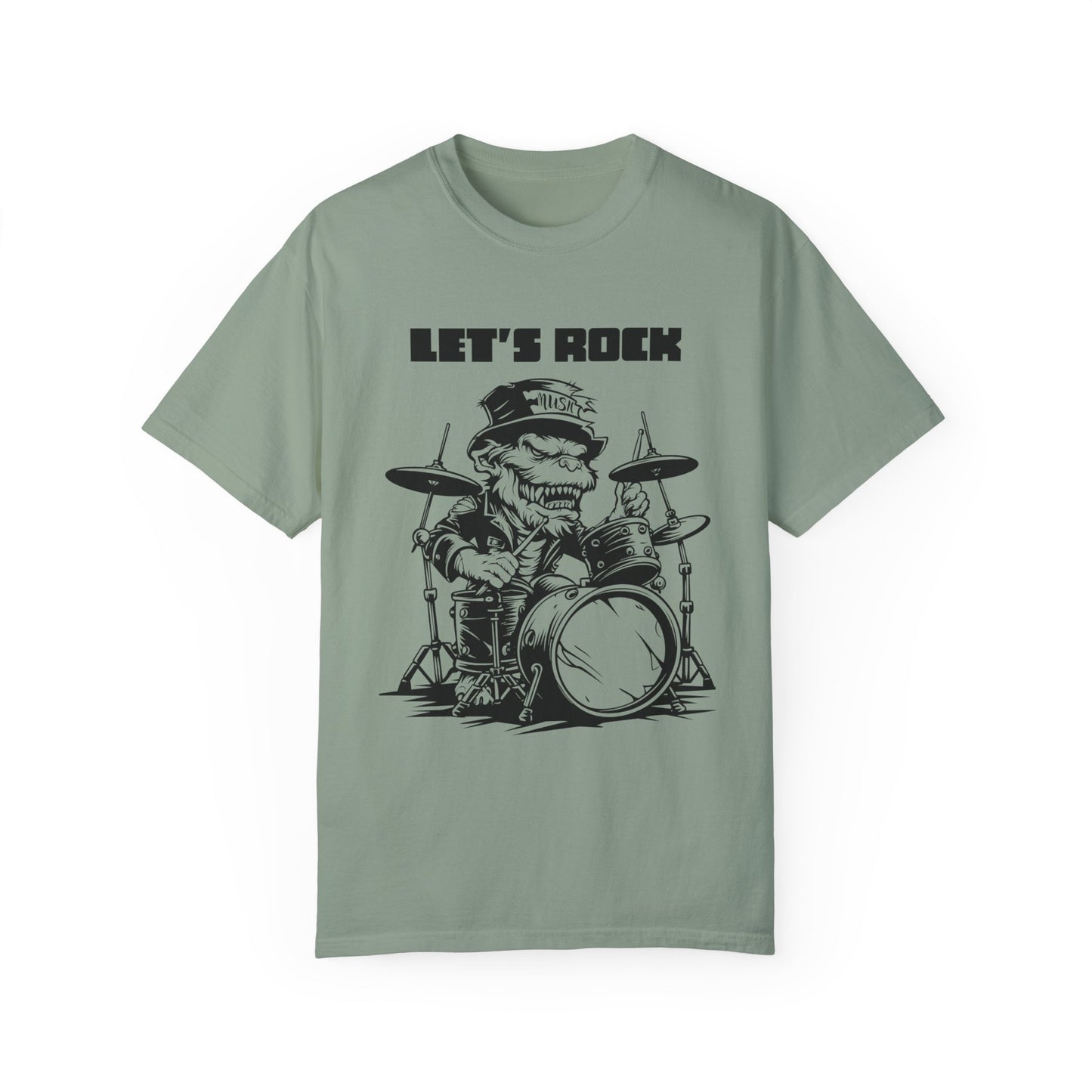 Comfort Colors Music Shirt, Music Party Shirt, Music Festival T-Shirt, Dog plays Drum Set Shirt, Funny Dog Shirt, Pet Lover Shirt, Music Tee