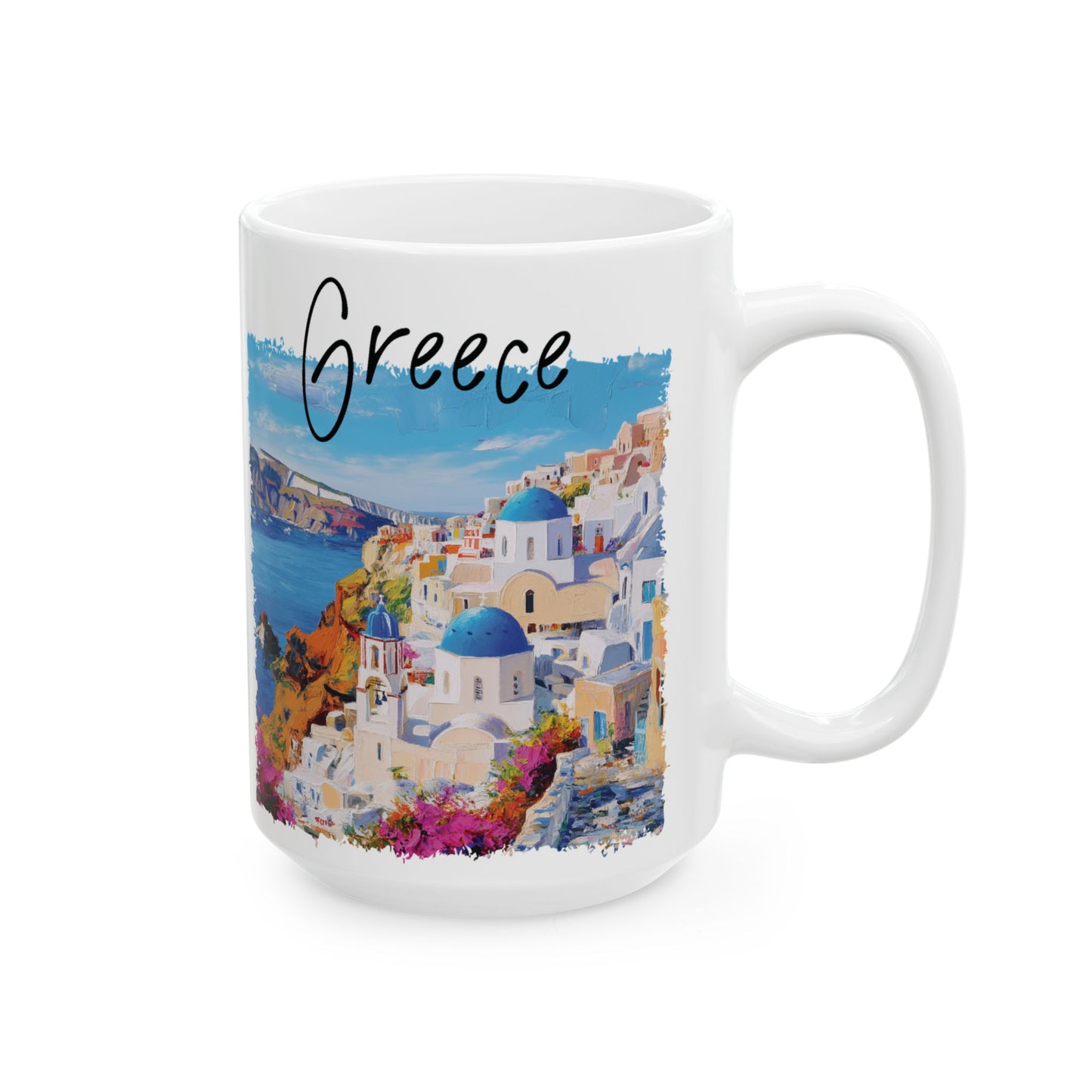 Greece Coffee Mug, Travel Santorini Mug, Santorini Vacation Mug, I Love Greece Cup, Greece Family Trip, Greece Painting Mug, Greece Tea Cup